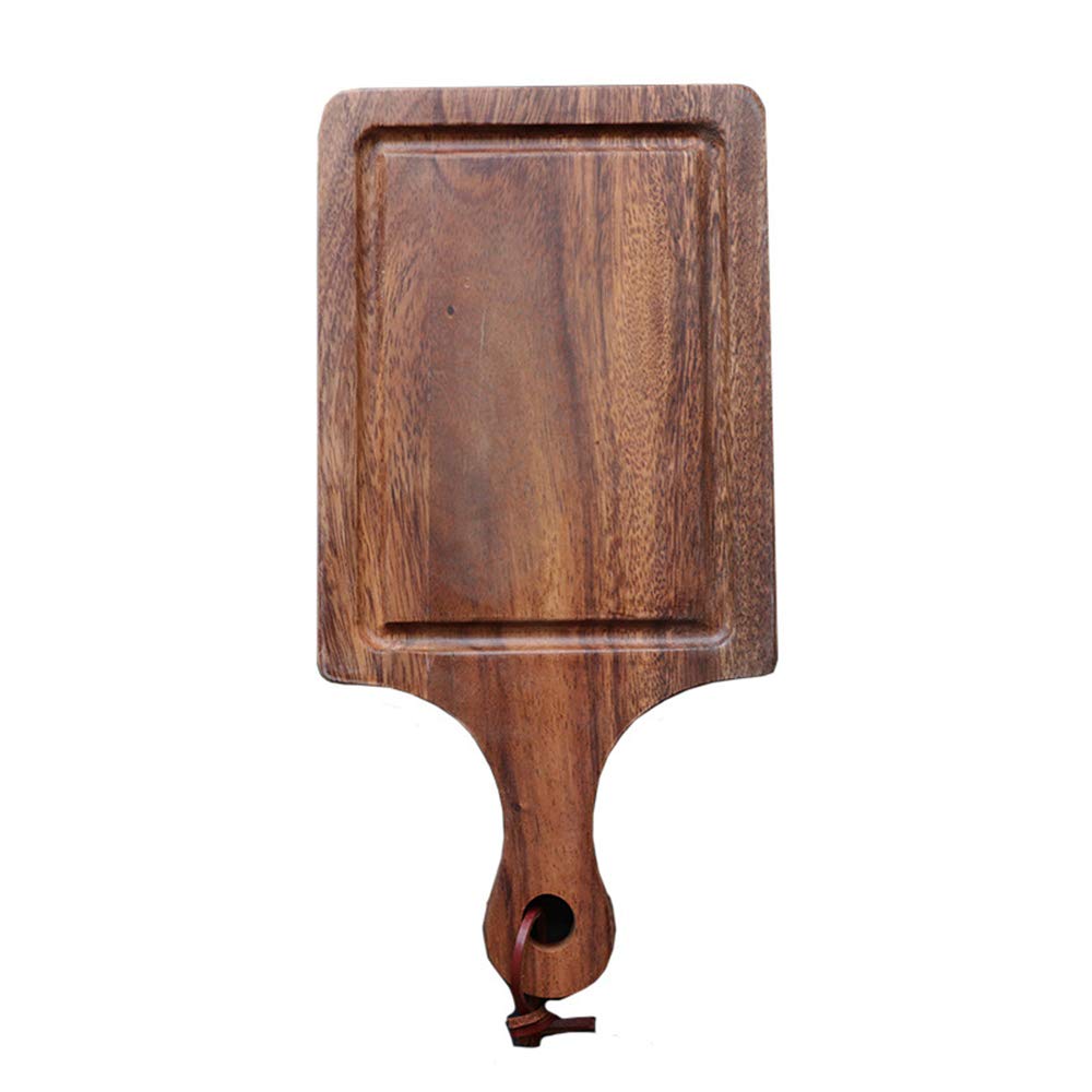 Solid Wooden Pizza Tray - Natural Wood Serving Board for Baking, Desserts, Bread & Steak | Rustic Charcuterie Platter for Entertaining, Dinner Parties & Home Kitchen Use