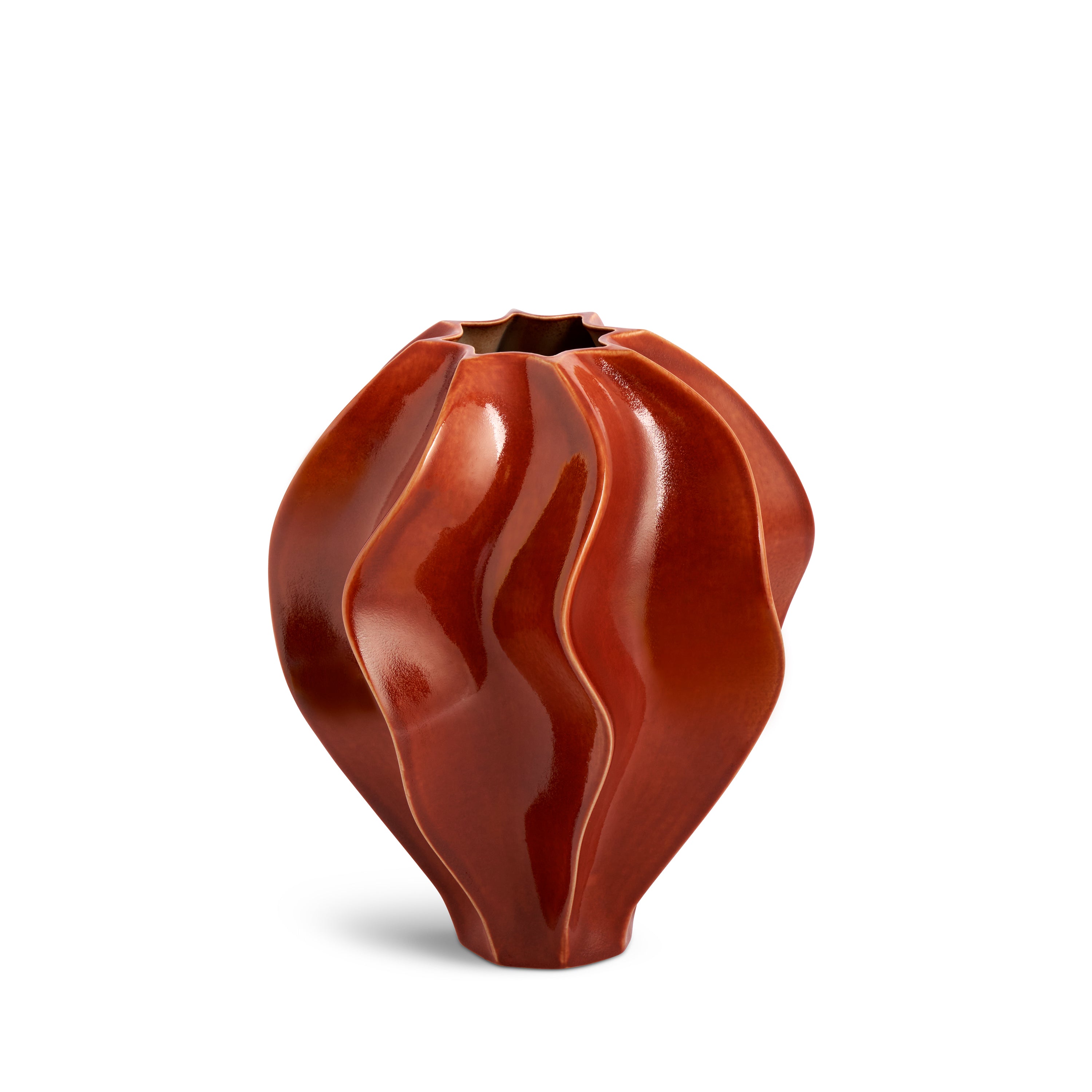 Douro Vase in Paprika - Medium Size Ceramic Vase for Home Decor, Wedding Centerpieces & Floral Arrangements