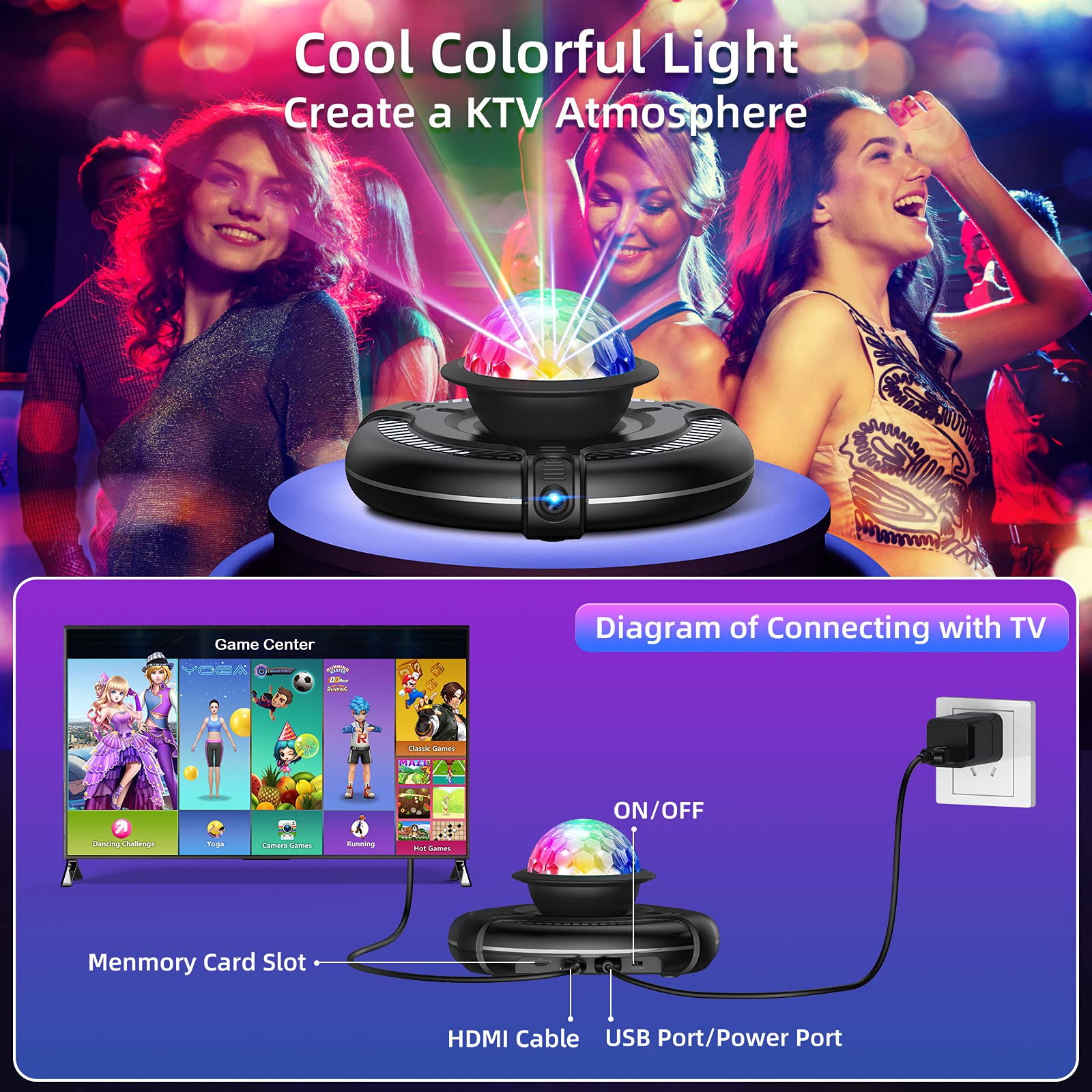 Wireless Dance Mat for Adults & Kids - Double Player TV Dance Pad with Smart Camera | Plug & Play Electronic Dance Game for Family Fitness & Fun | Perfect for Christmas & Birthday Gifts | Home Exercise & Party Entertainment