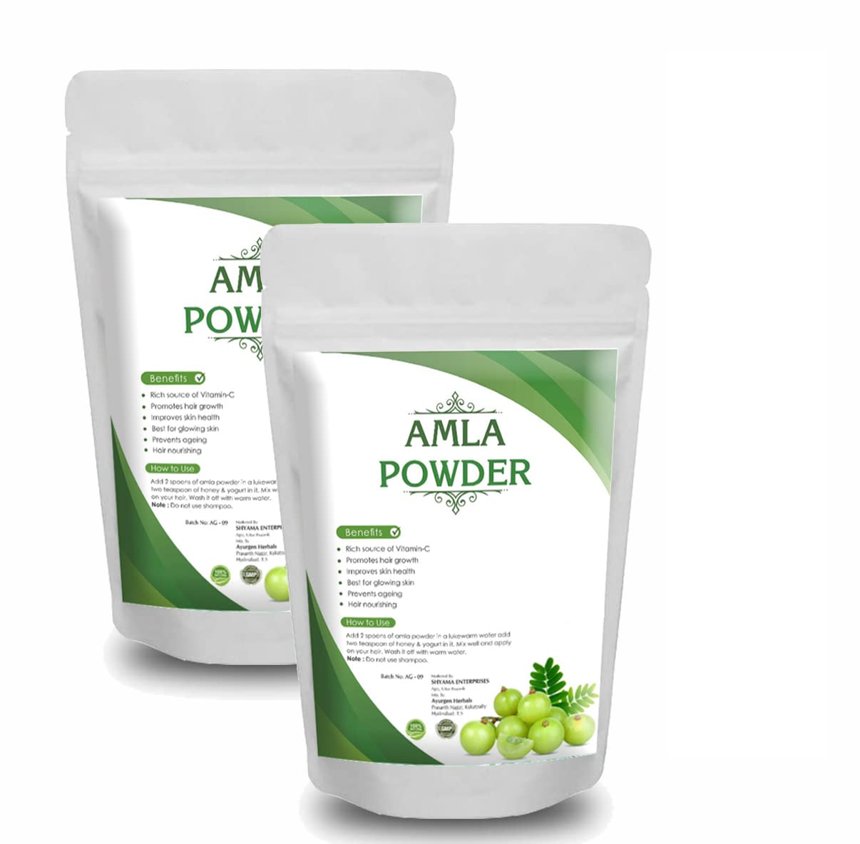 Ayurgen Herbals Amla Powder for Hair Growth, Scalp Care & Skin Brightening - 100g | Natural Ayurvedic Treatment for Dandruff, Dry Hair & Glowing Skin