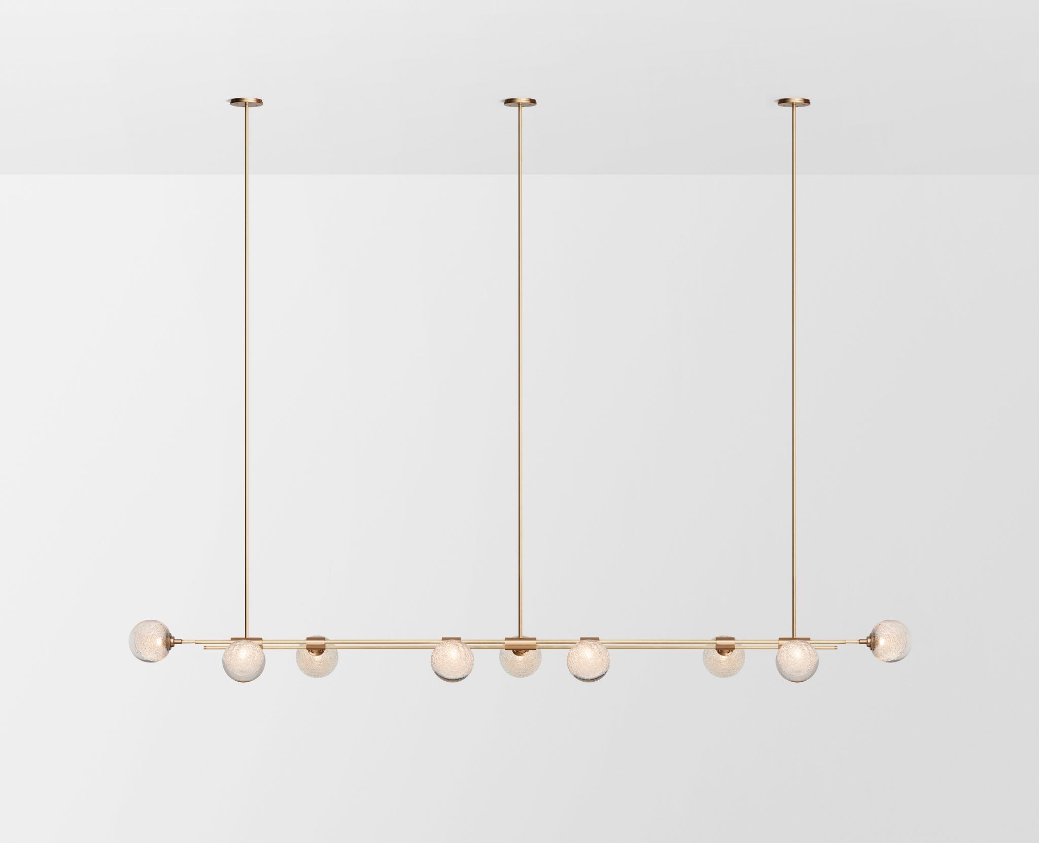 Articolo Trilogy Horizontal Pendant Lamp - Modern Glass LED Chandelier for Dining Room, Kitchen Island & Living Room Lighting Decor