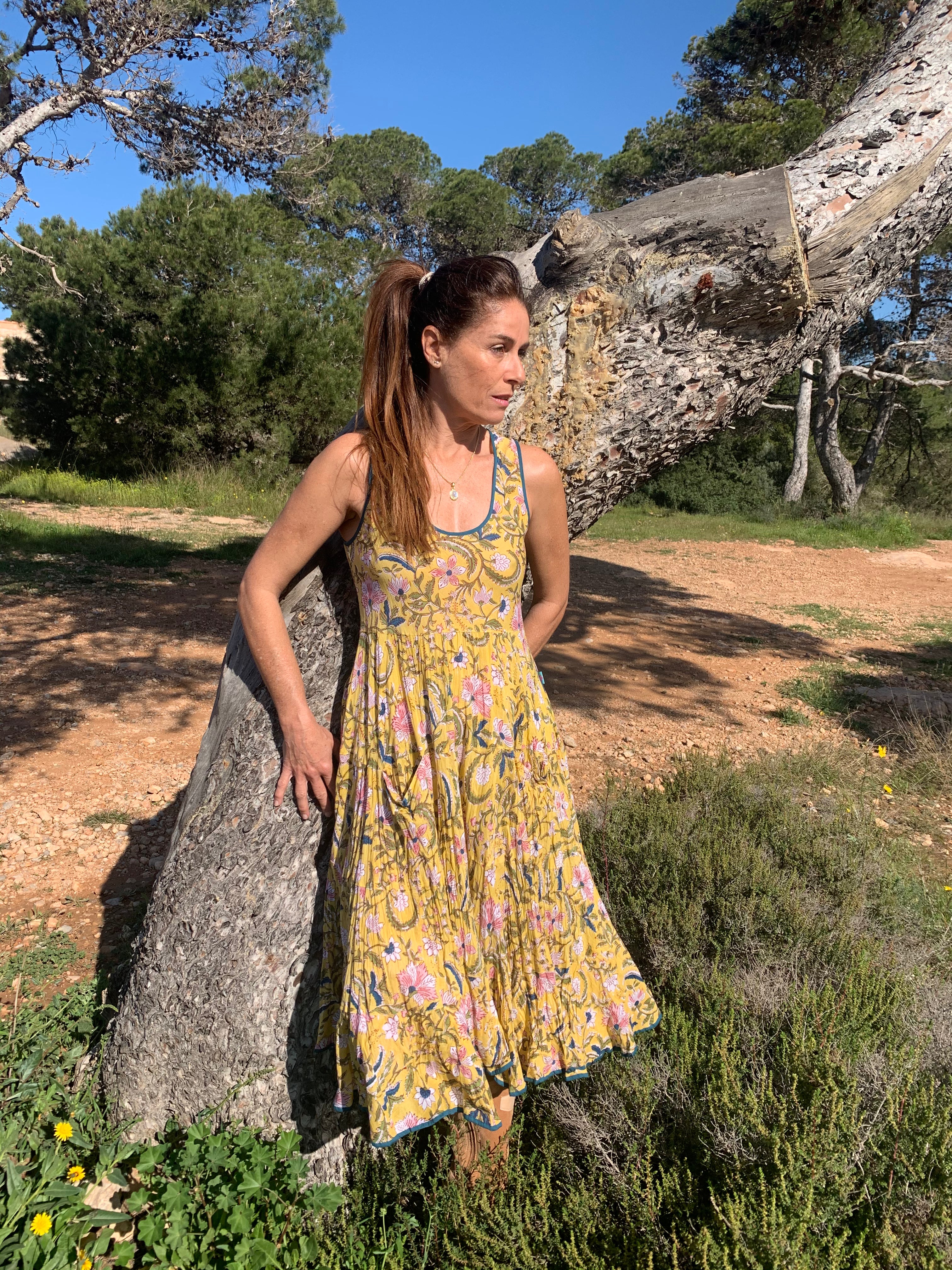 Women's Floral Sundress - Sleeveless Summer Dress for Beach, Vacation & Casual Outings | Lightweight & Comfortable