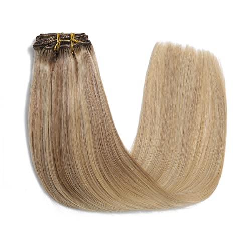 Premium 100% Human Hair Clip-In Extensions - Silky Straight Hair Extensions for Length & Volume | Perfect for Parties, Weddings & Everyday Styling
