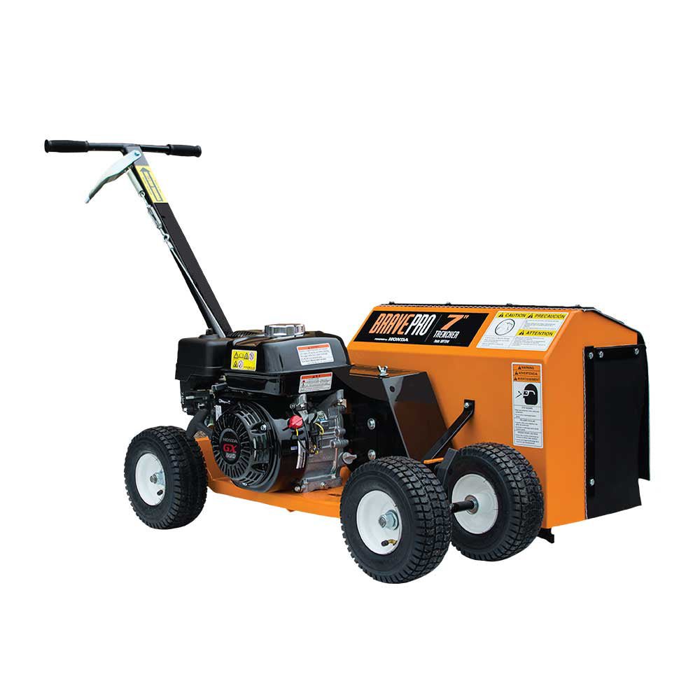 Brave Trencher 7 Inch x 2 Inch Clay Rotor for Honda GX200 Engine - Perfect for Landscaping, Trenching & Construction Projects