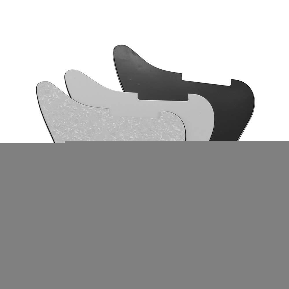 3-Ply Guitar Pickguard for American ST Electric Guitars - DIY Custom Guard Plate in Black | White Pearl & Black Options | Perfect for Replacement & Custom Builds