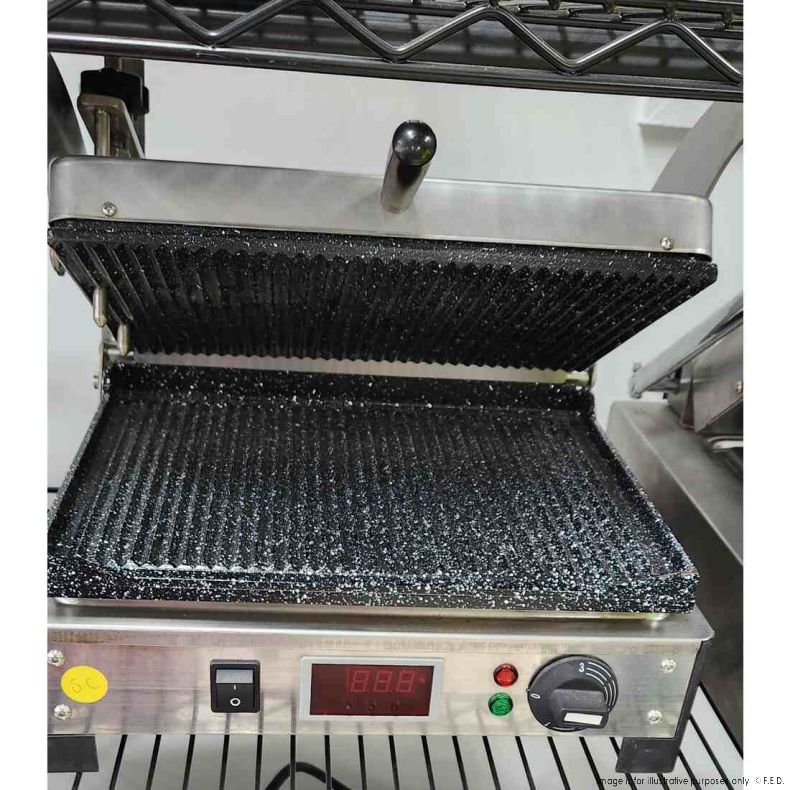 Premium Contact Grill with Timer - PG 01A | Indoor/Outdoor Electric Griddle for Paninis, Sandwiches & BBQ | Perfect for Home Kitchen, Camping & Tailgating