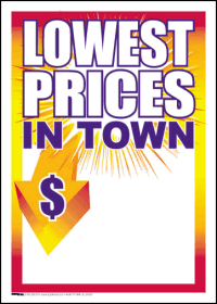 100-Pack Sale Tags - Lowest Price in Town for Retail Stores & Clearance Sales | Bulk Pricing Labels for Shops & Businesses
