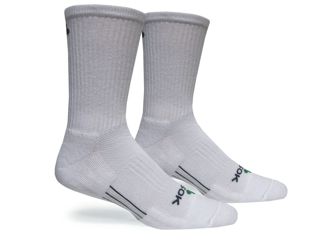 CF2 Crew White Socks 3-Pack - Soft Comfortable Athletic Socks for Men & Women - Perfect for Running, Gym, Workout & Everyday Wear