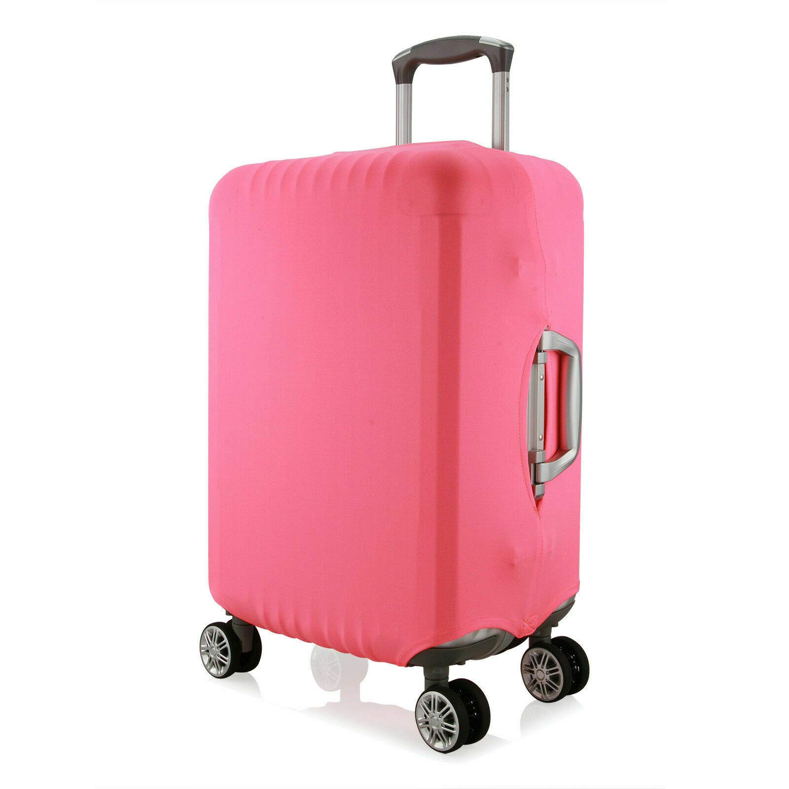 Magik Elastic Luggage Protector Cover - Anti-Dust & Scratch Resistant Suitcase Cover 18-28 Inches (Pink, Large 26-28'') - Perfect for Travel, Airplane & Storage Protection