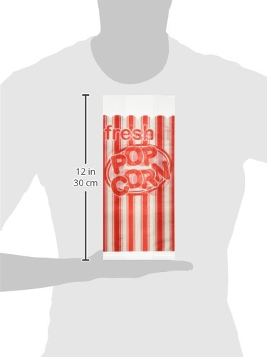 Beistle 15-Pack Premium Popcorn Bags for Movie Nights, Parties & Events - Large 8oz Concession Stand Style Snack Bags for Theater, Carnival & Home Use