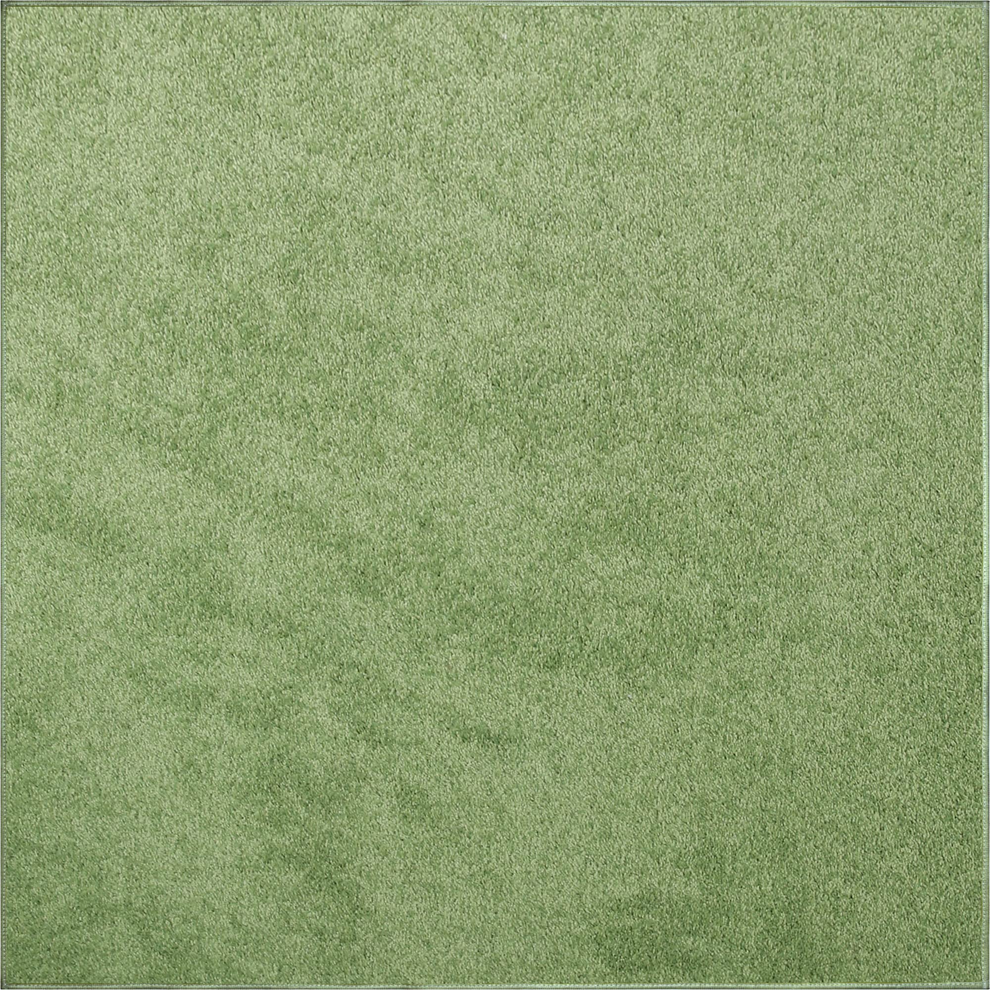 Ambiant Saturn Collection Solid Color Area Rugs Lime Green - 7' Square | Modern Home Decor for Living Room, Bedroom & Office | Soft & Durable Floor Covering