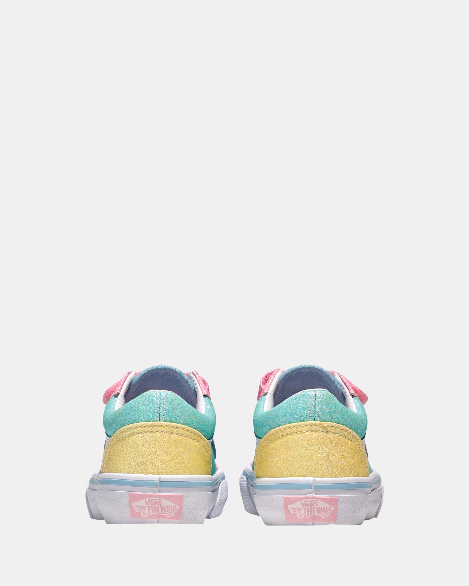 Vans Old Skool Glitter V Youth Pastel Multi-Color Sneakers - Trendy Casual Shoes for Teens & Kids - Perfect for School, Streetwear & Everyday Fashion