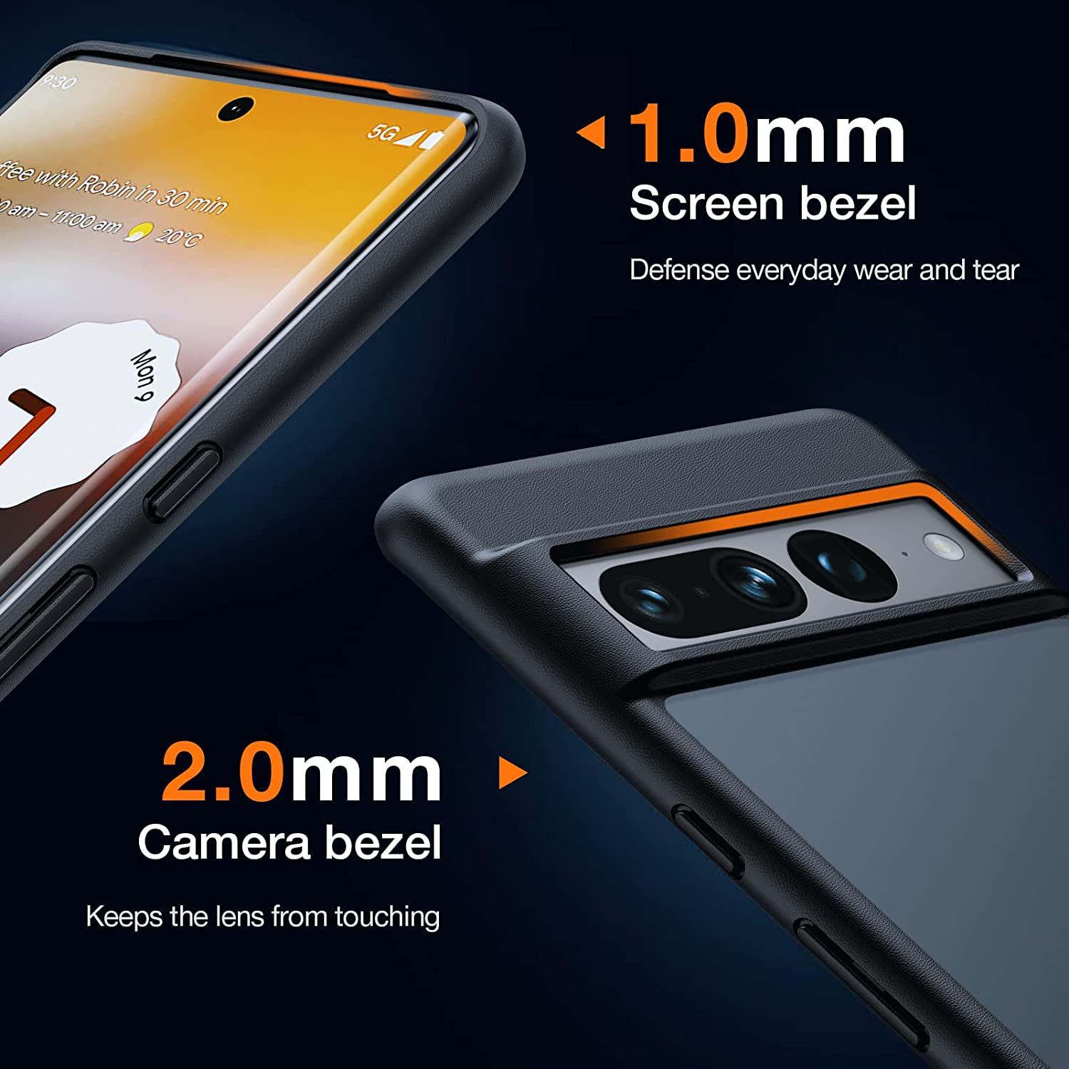 Google Pixel 7 Pro Slim Protective Case - Soft Silicone Cover with Shock Absorption - Perfect for Everyday Use, Travel & Outdoor Activities