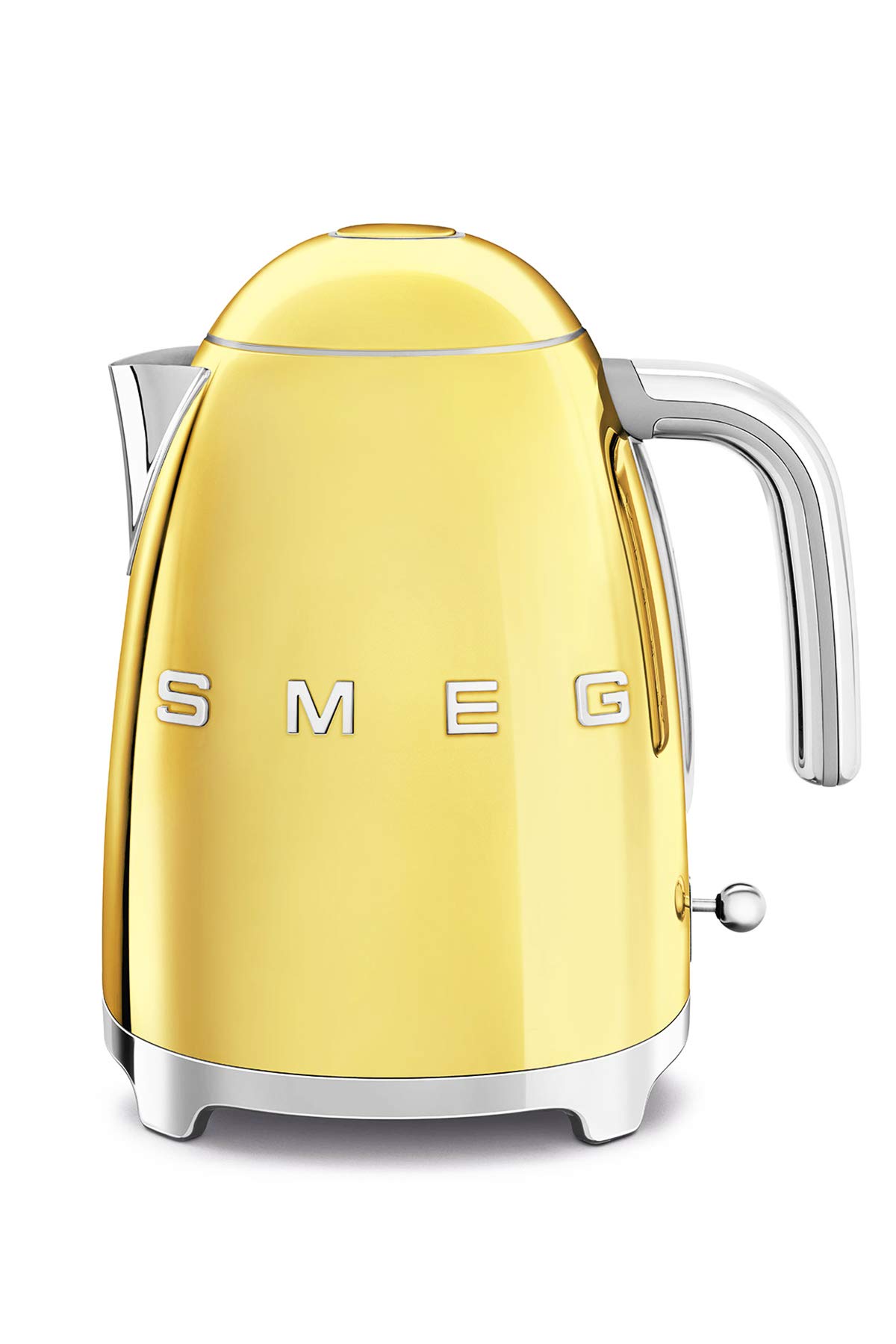 Smeg Retro Style Electric Kettle - 1.7L Gold Stainless Steel Tea Kettle with Automatic Shut-Off - Perfect for Home, Office & Gift Giving - Vintage Collection for Tea & Coffee Lovers