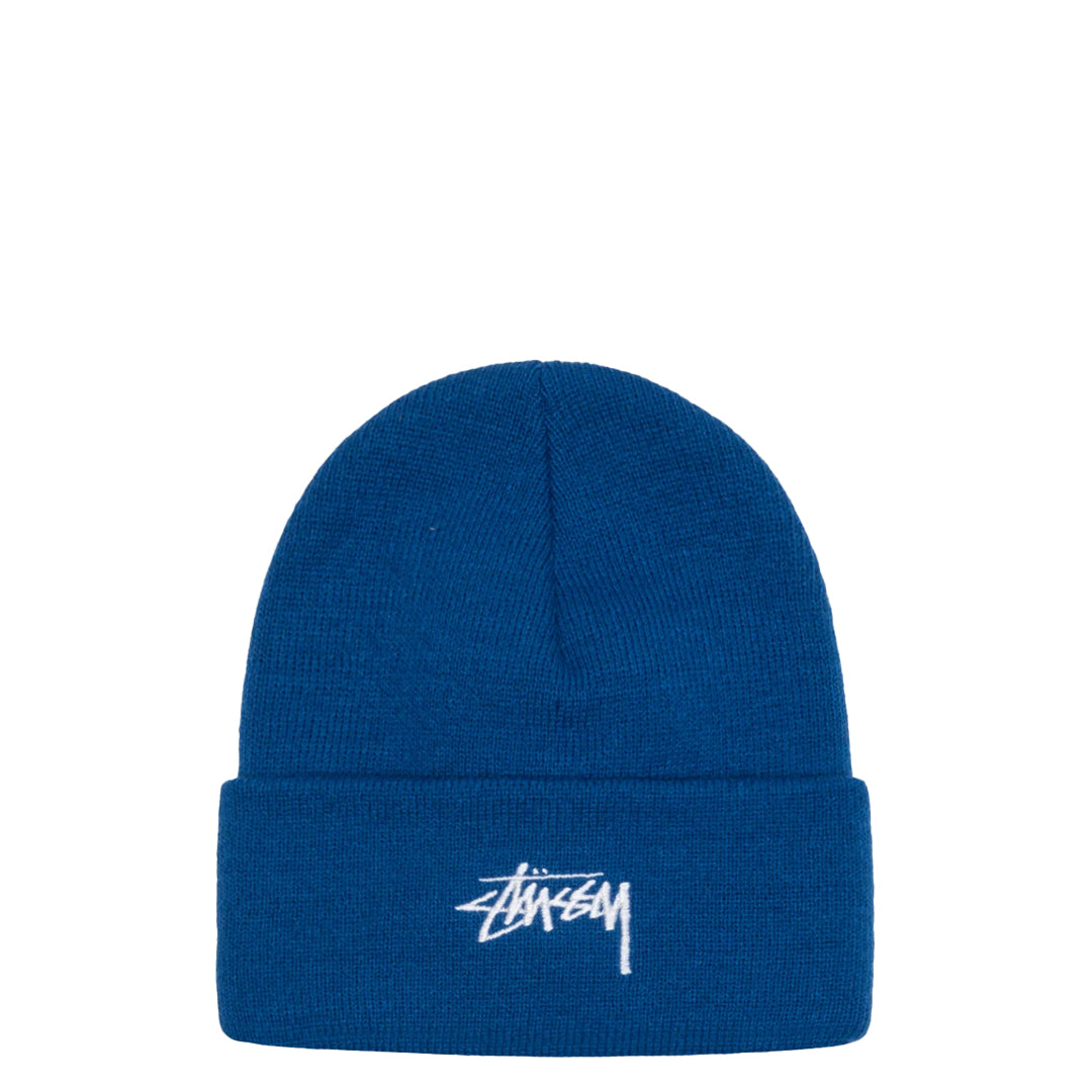 Stock Cuff Beanie Hat for Men & Women - Soft Warm Deep Blue Winter Knit Cap for Outdoor Activities, Skiing, and Casual Wear