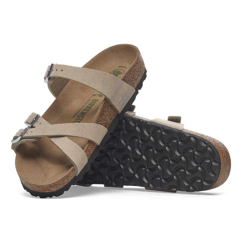 Birkenstock Franca Vegan Sandals in Gray Taupe - Comfortable Vegan Leather Slides for Women | Perfect for Beach, Vacation & Summer Outfits