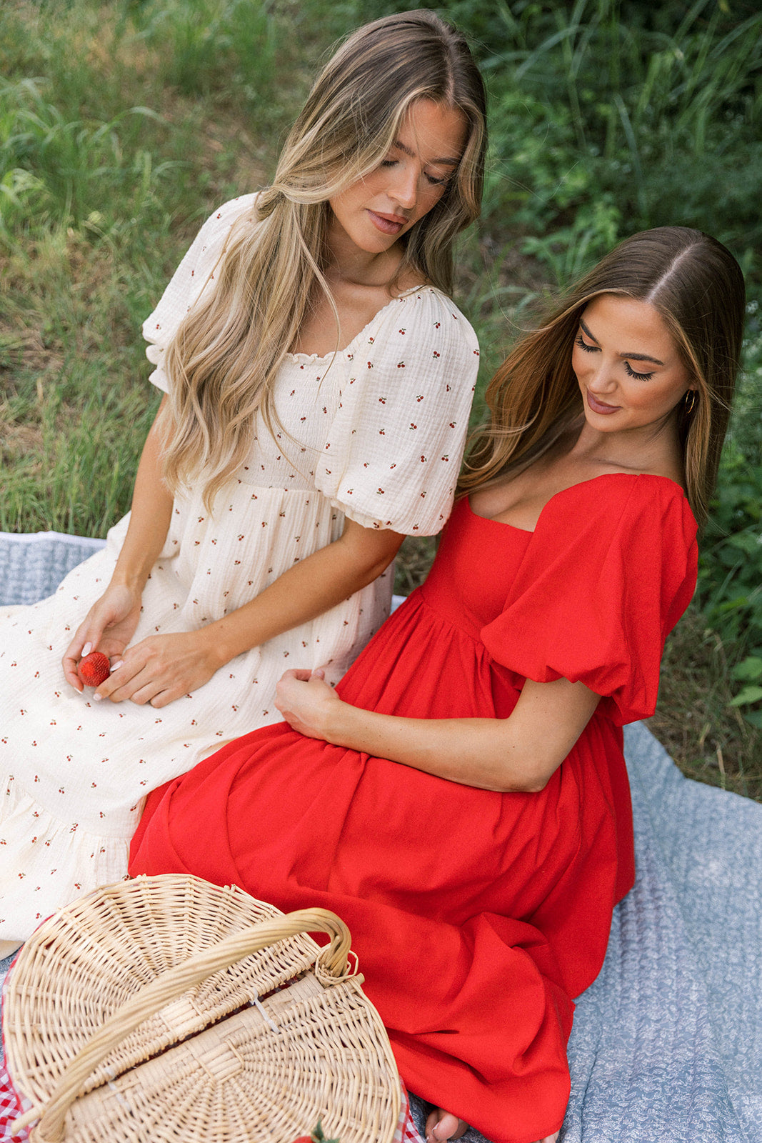 Hamilton Midi Dress in Red - Bump Friendly Maternity Dress (S-XL) | Flowy Summer Dress for Pregnancy, Baby Shower & Special Occasions