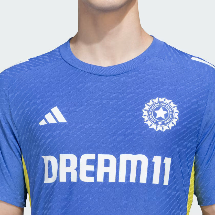 Adidas India Training Match Cricket Jersey - High-Performance Cricket Shirt for Men & Women - Perfect for Cricket Matches, Training & Sports Events