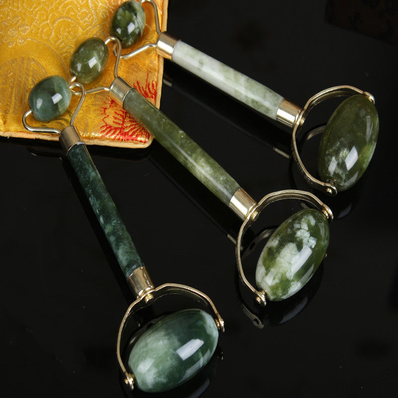 Natural Jade Roller for Face & Skin - Anti-Aging Facial Massage Tool for Relaxation & Glowing Skin - Perfect for Home Spa & Self-Care Routine