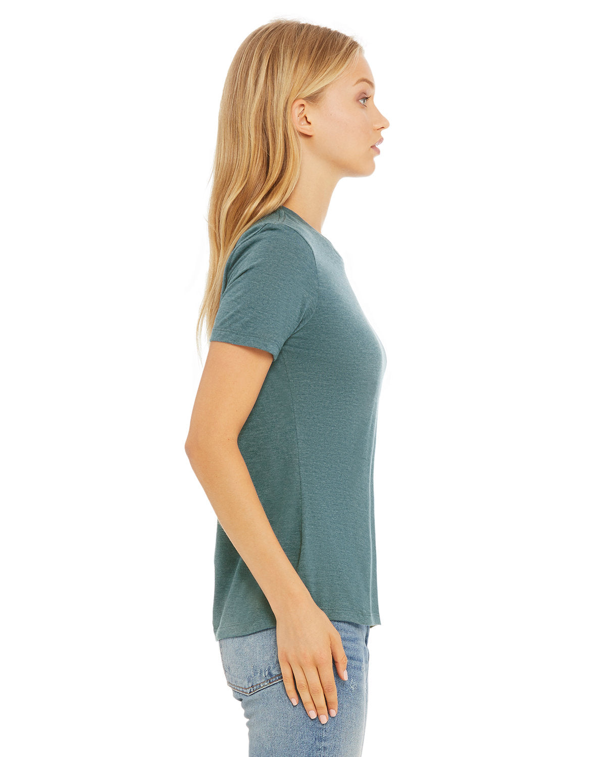 Bella + Canvas 6400CVC Women's Relaxed Fit Heather Short Sleeve T-Shirt - Soft Cotton Blend Tee for Casual Wear, Gym & Everyday Outfits