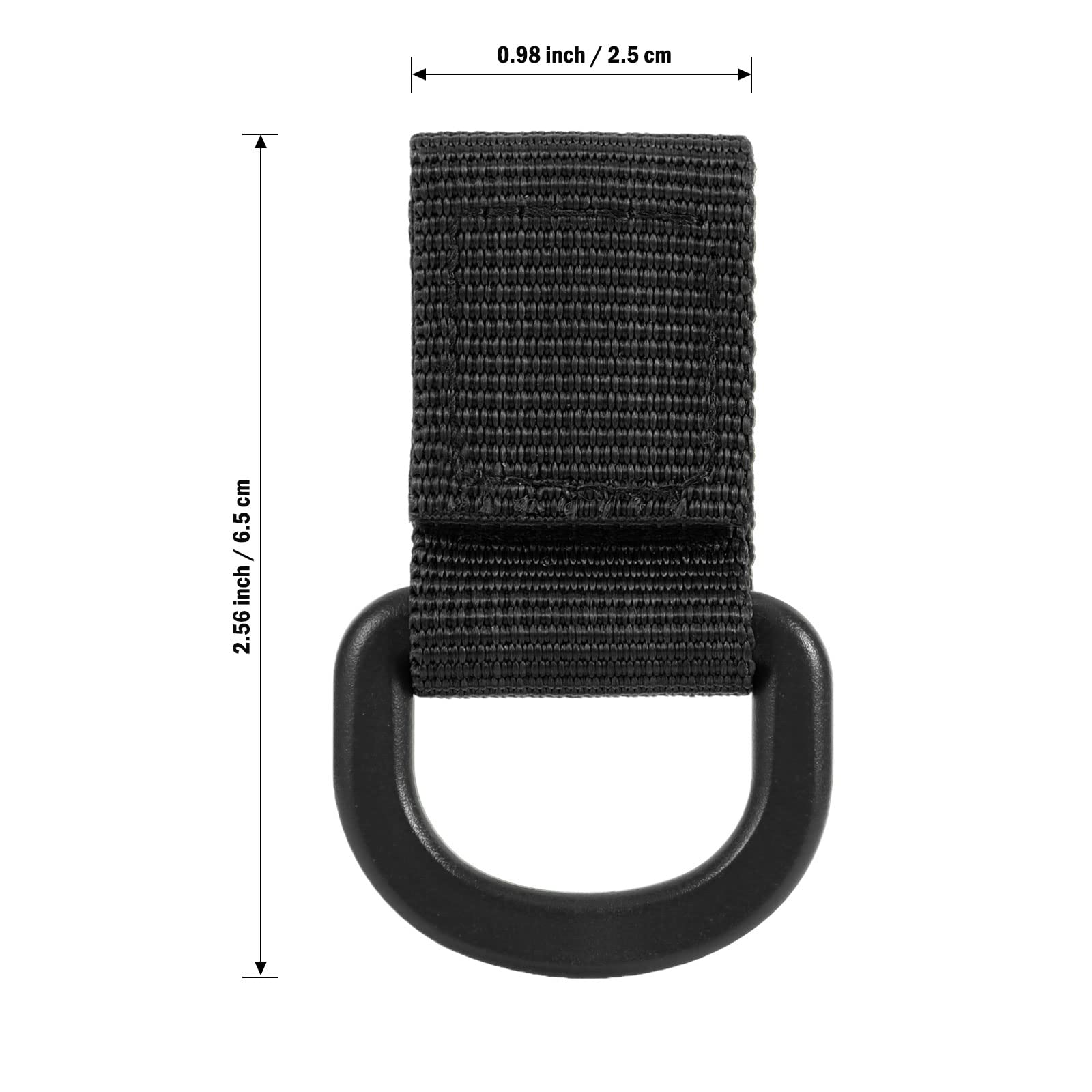 Tactical D-Ring Clip for Backpack & Molle Bags - Military Key Holder & Webbing Strap for Outdoor Gear
