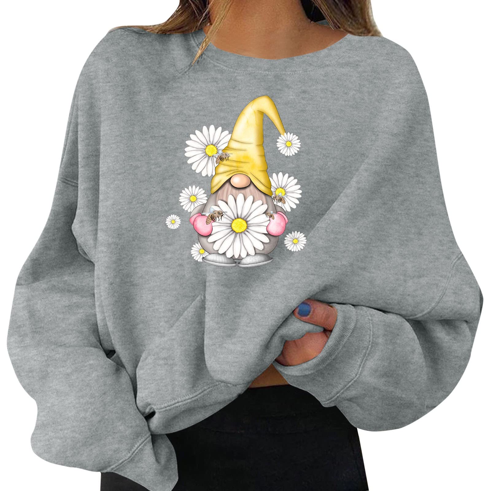 Funny Halloween Graphic Print Sweatshirts for Women - Cozy Round Neck Long Sleeve Zip Up Hoodies - Perfect for Halloween Parties, Casual Wear & Fall Fashion