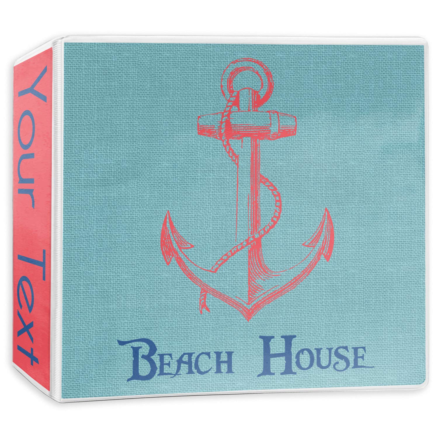 Stylish 3-Ring Binder for Office & School - 3 Inch Chic Beach House Design - Perfect for Organizing Documents, Presentations & Homework