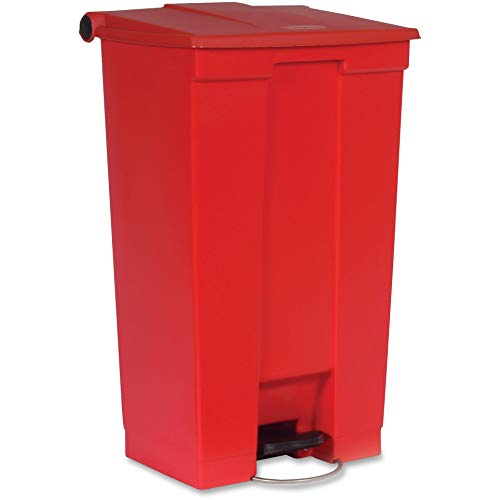 Rubbermaid Commercial 23 Gallon Slim Jim Step-On Trash Can - Red, Heavy-Duty Waste Bin for Kitchen, Office & Restaurants | FG614600RED