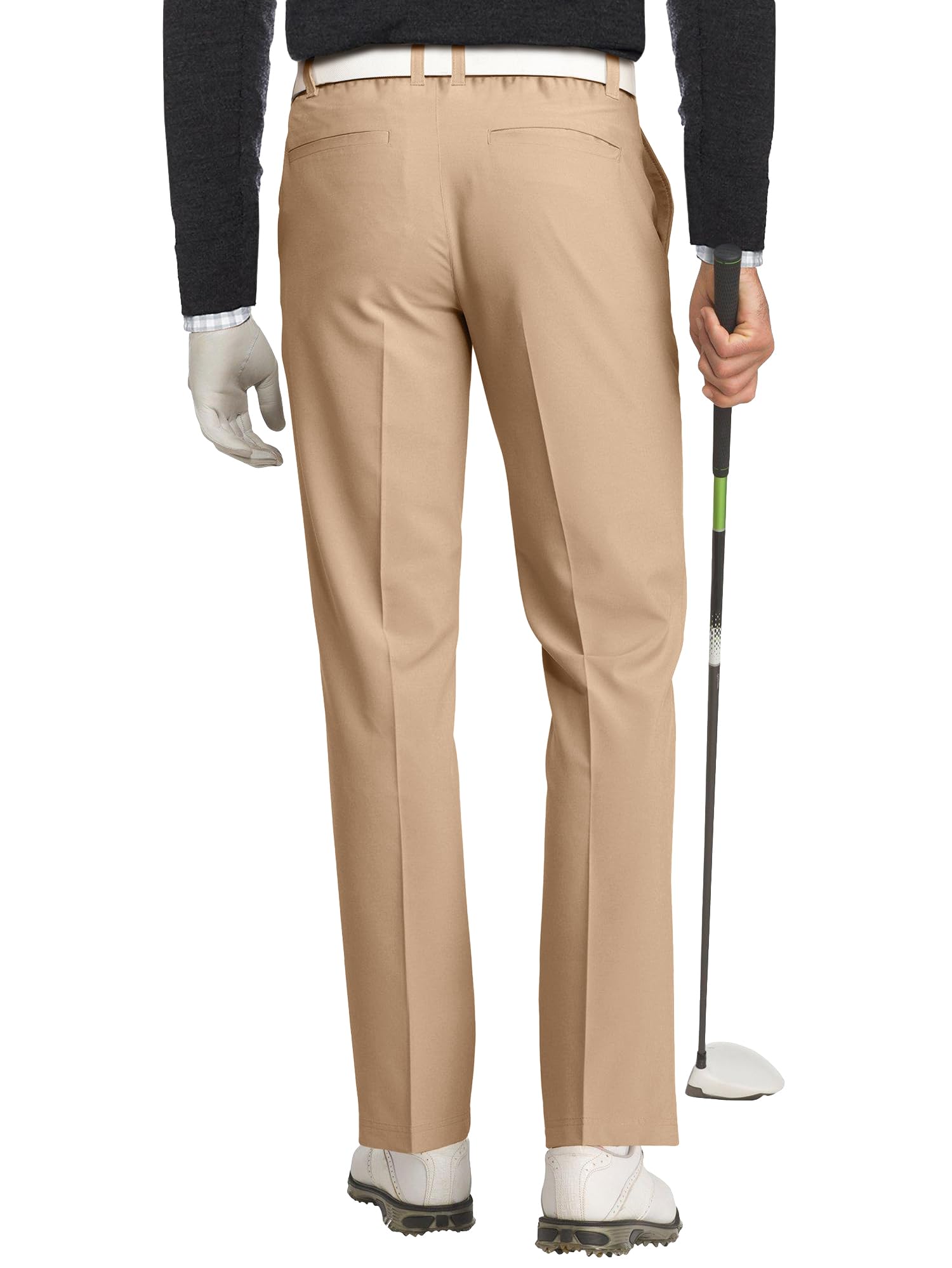 Comdecevis Men's Slim Fit Stretch Dress Pants - Business Casual & Golf Pants with Expandable Waist - Perfect for Office, Weddings & Outdoor Activities