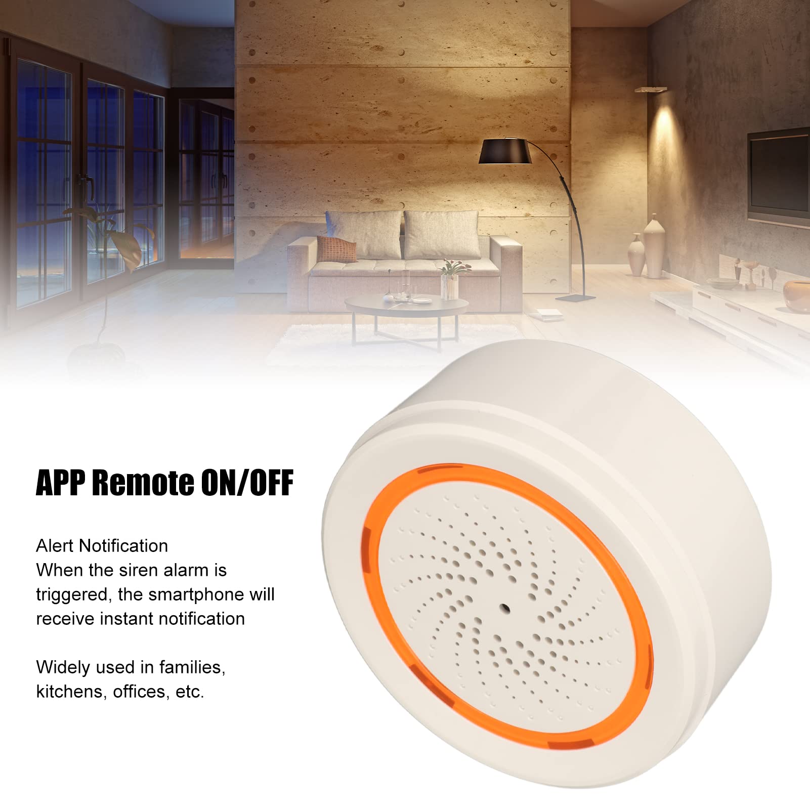 Smart Siren Alarm - 90dB Loud Wireless Security Alarm with Flashing Light & APP Remote Control, Zigbee Compatible Home Burglar Alarm System for House, Apartment & Business Security Protection