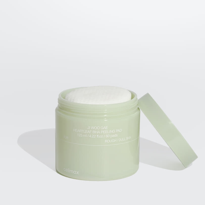 Celimax Jiwoogae Heartleaf BHA Peeling Pad 125ml (60 Pads) - Exfoliating & Soothing Facial Treatment for Acne-Prone Skin | Daily Skincare Routine