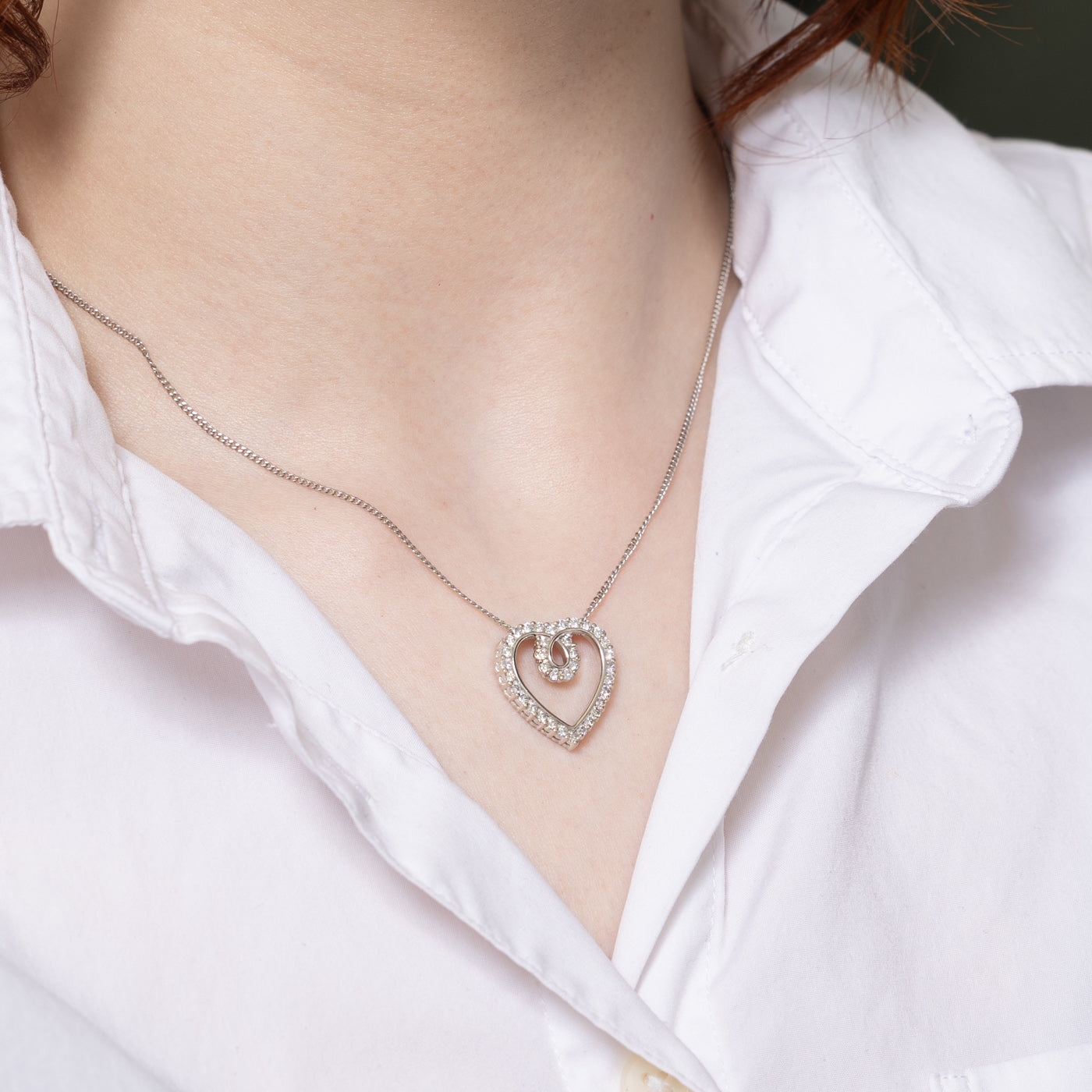 0.72 Carat Diamond Open Heart Pendant Necklace - Elegant 14K Gold Jewelry for Women - Perfect Gift for Anniversary, Valentine's Day & Special Occasions
