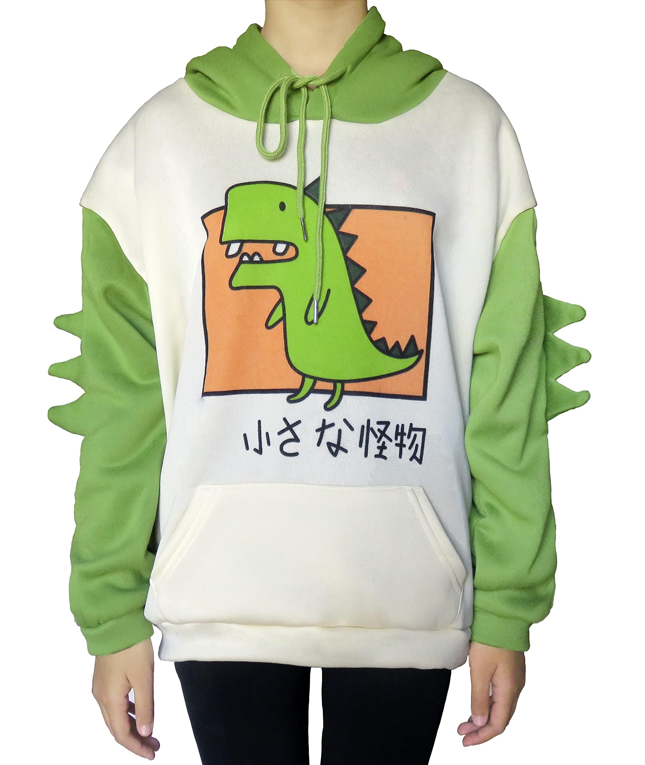 Dinosaur Hoodie for Women & Girls - Cozy Fleece Long Sleeve Dino Sweatshirt with Pockets | Cute Dinosaur Pullover for Casual Wear, School, and Outdoor Activities