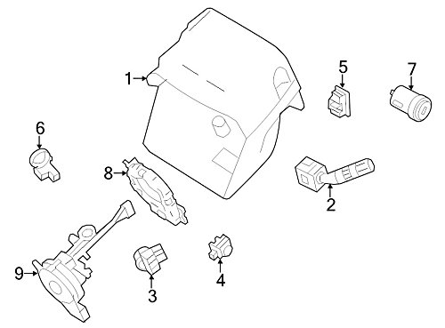 Genuine Ford EL3Z-13K359-BA Direction Indicator Switch Assembly - OEM Replacement Part for Ford Vehicles - Perfect for Turn Signal Repair & Maintenance