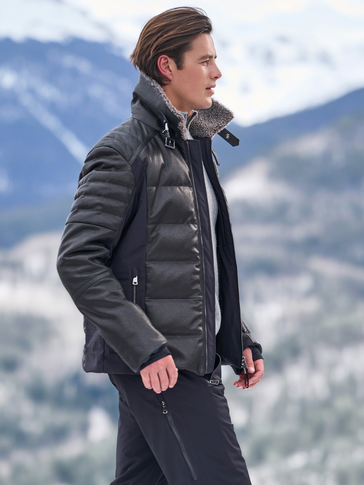 Premium Caile Leather Ski Jacket for Men & Women - Waterproof Winter Snow Jacket with Warm Insulation - Perfect for Skiing, Snowboarding & Outdoor Winter Adventures