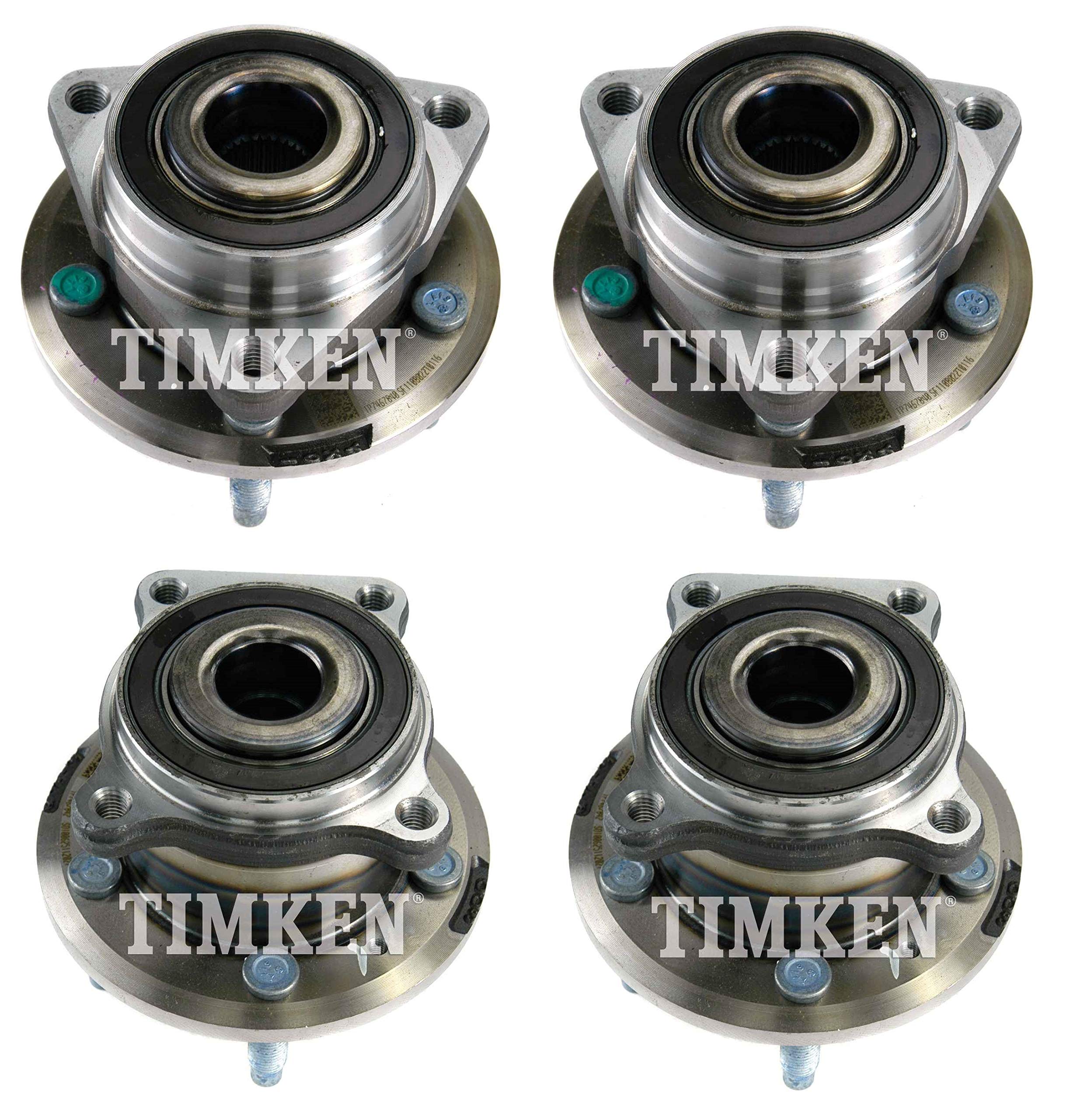 Timken Front & Rear Wheel Bearing & Hub Assembly Kit for Chevy Cruze Limited FWD - Durable Replacement for Smooth Driving & Enhanced Safety