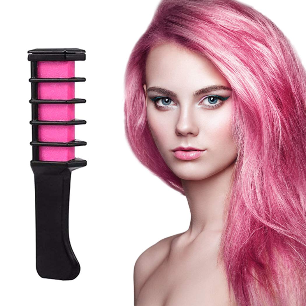 JUSTDOLIFE Hair Chalk Comb - Temporary Hair Color Sticks for DIY Hair Coloring, Party & Cosplay - Perfect for Halloween, Festivals, and Costume Events