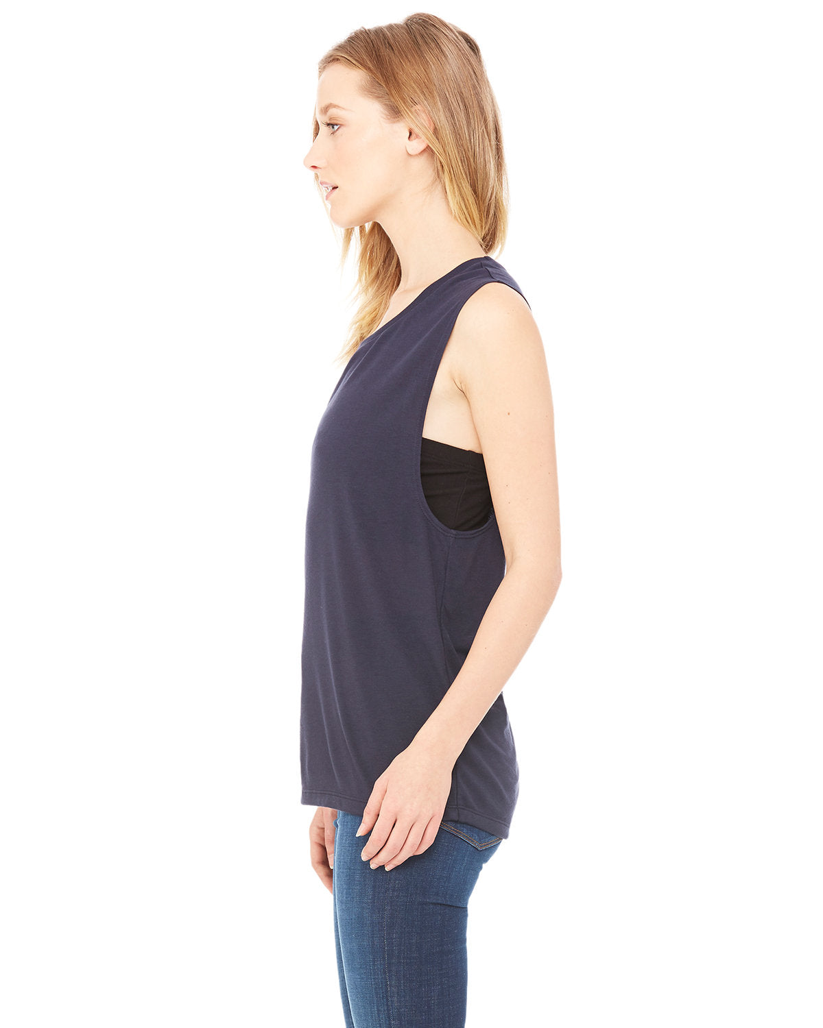 Bella + Canvas B8803 Women's Flowy Scoop Neck Muscle Tank Top - Soft & Comfortable for Yoga, Gym & Casual Wear