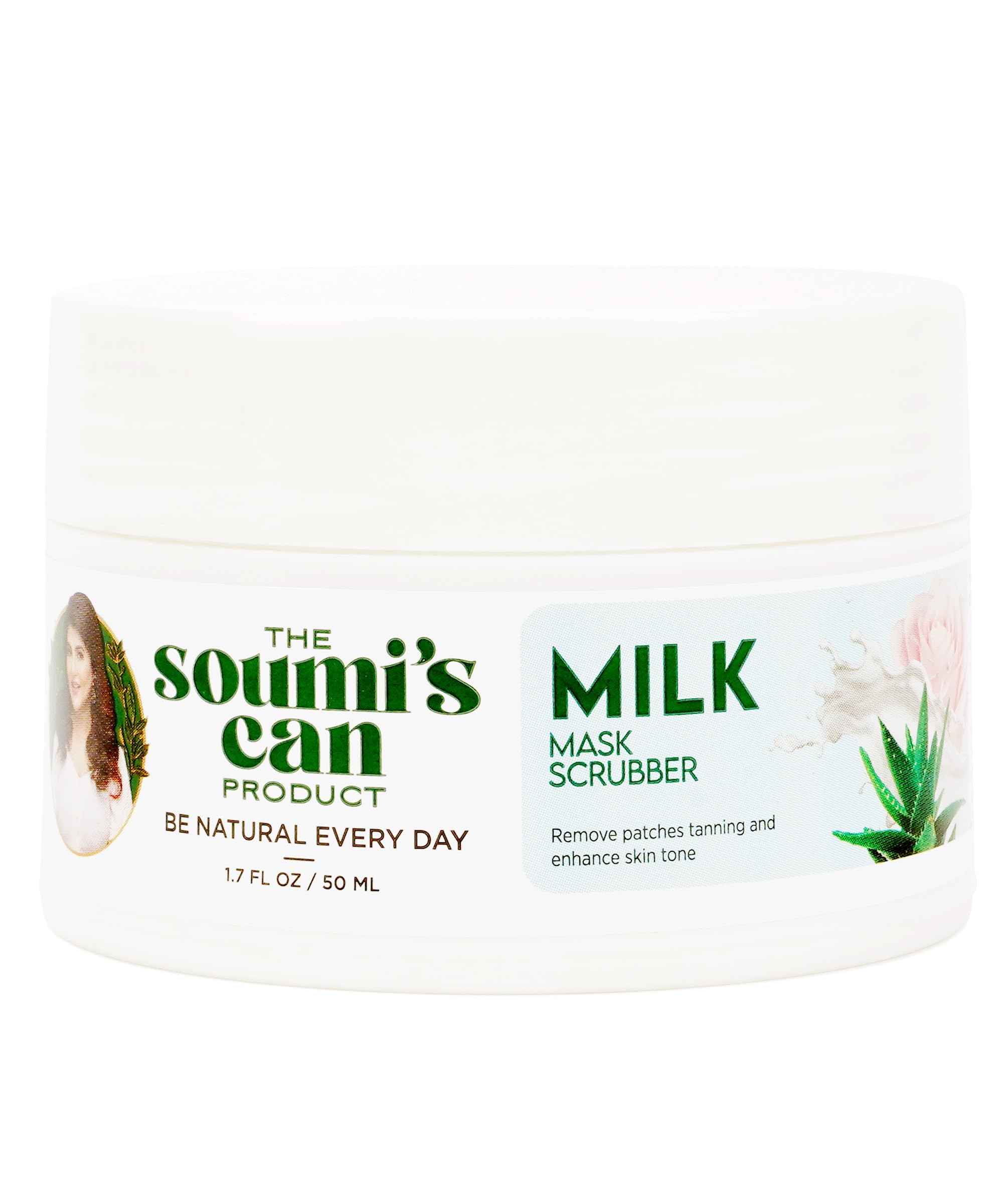 SOUMI's CAN Milk Mask Scrubber 50ml - Deep Cleansing & Exfoliating Face Scrub for Glowing Skin | Pack of 1 | Perfect for Daily Skincare Routine & Spa Days