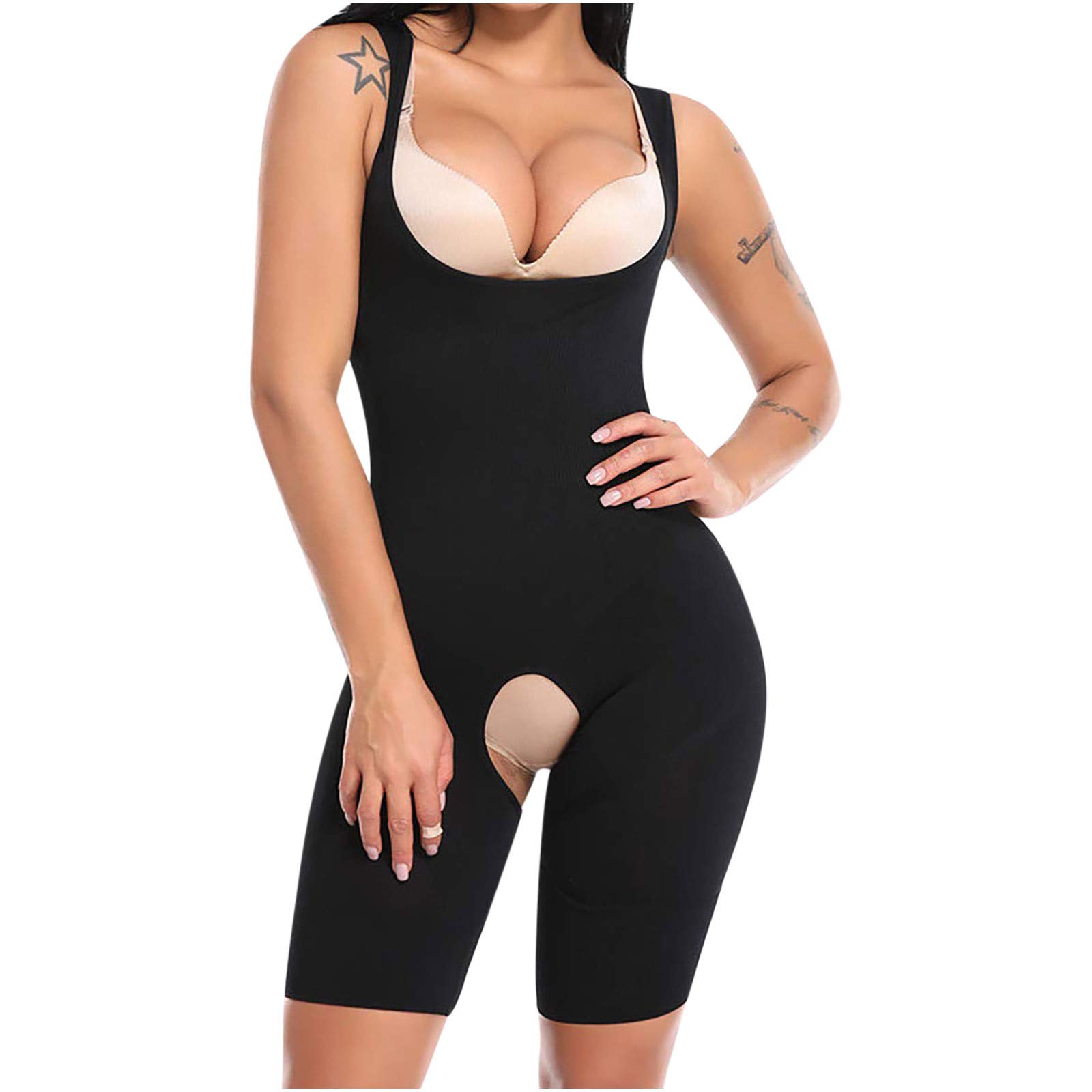 Sinzelimin Women's Shapewear - Tummy Control Colombian Fajas Open Bust Bodysuit for Waist Slimming & Body Shaping | Perfect for Wedding, Evening Dresses & Everyday Wear