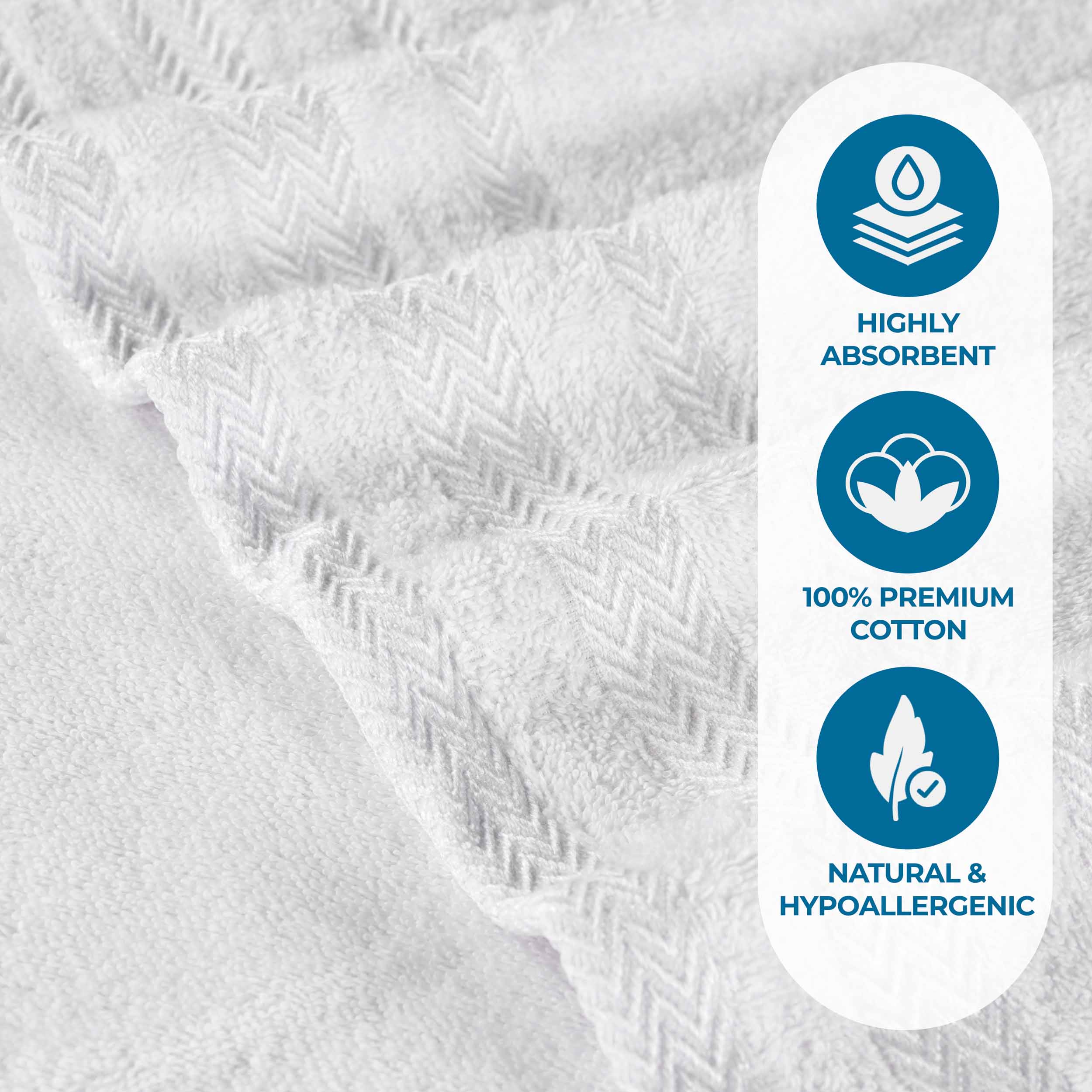Premium 12-Pack Medium Weight Cotton Face Towels & Washcloths – Soft, Absorbent for Skincare, Makeup Removal, and Bathing