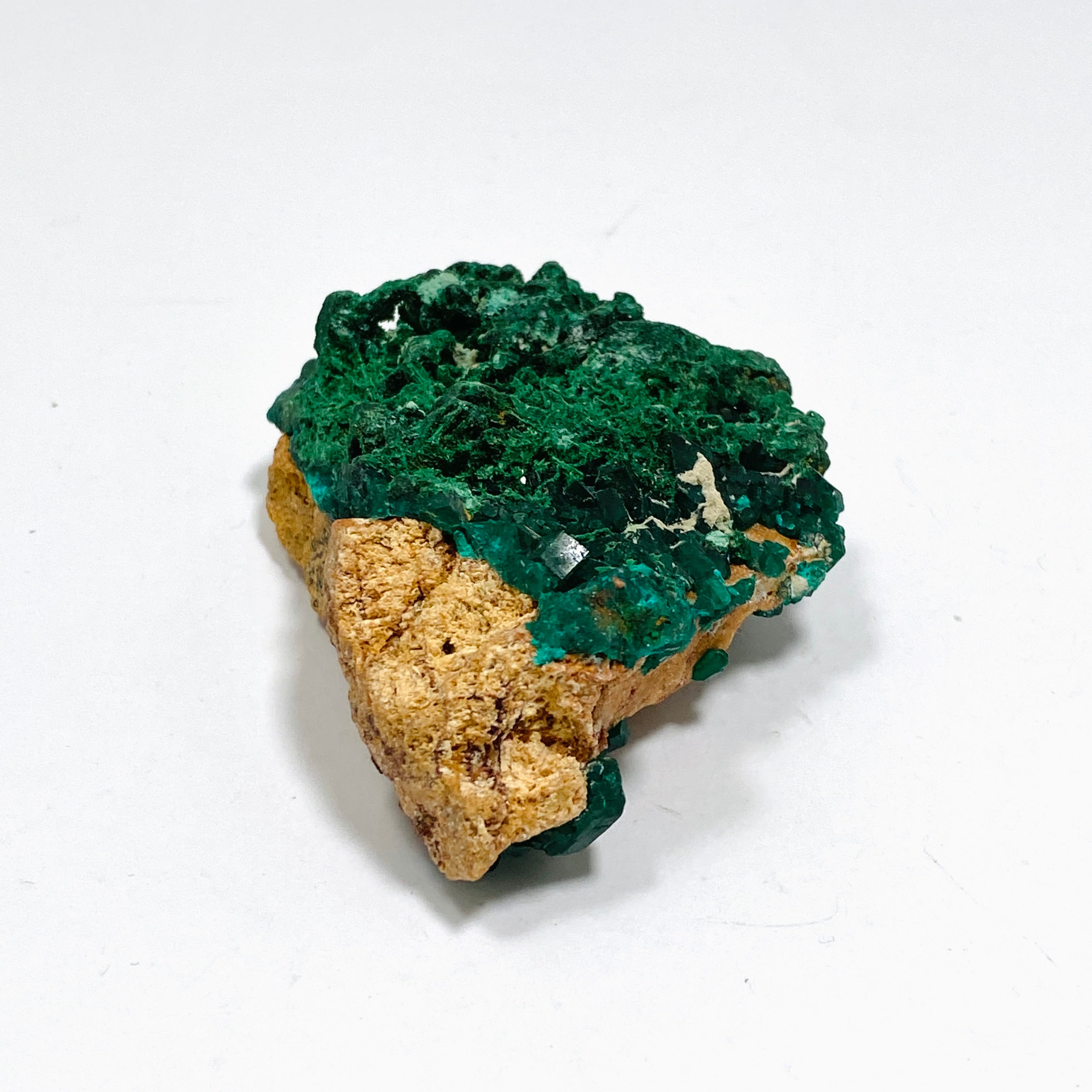 Natural Dioptase and Malachite Crystal Specimen from Congo - CR3745 | Mineral Collection, Healing Crystals, Geology Display, Home Decor