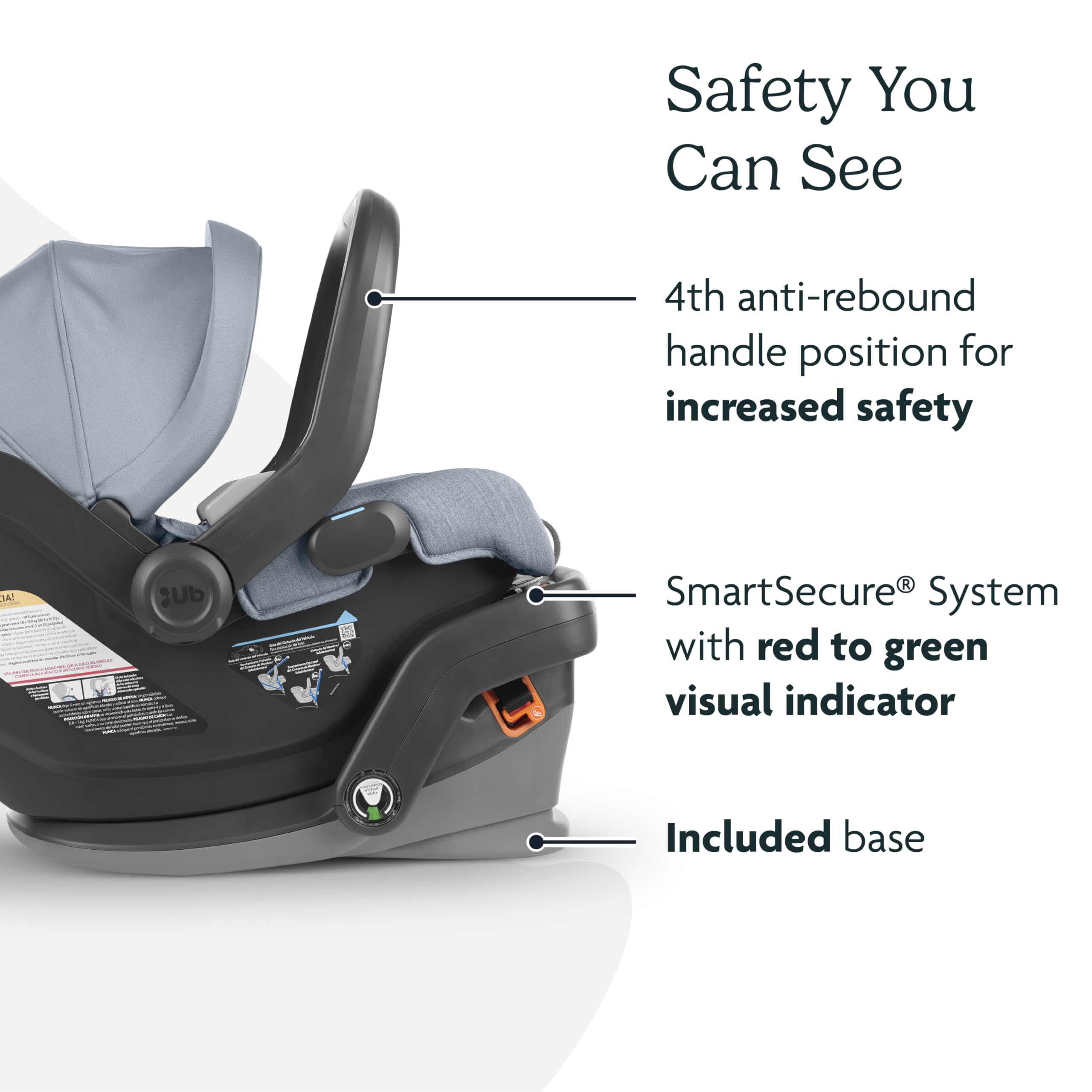 UPPAbaby Mesa V2 Infant Car Seat - Easy Installation with SmartSecure Technology | Includes Base & Robust Infant Insert | Direct Stroller Attachment | Jake (Charcoal) | Perfect for Newborns & Travel Safety