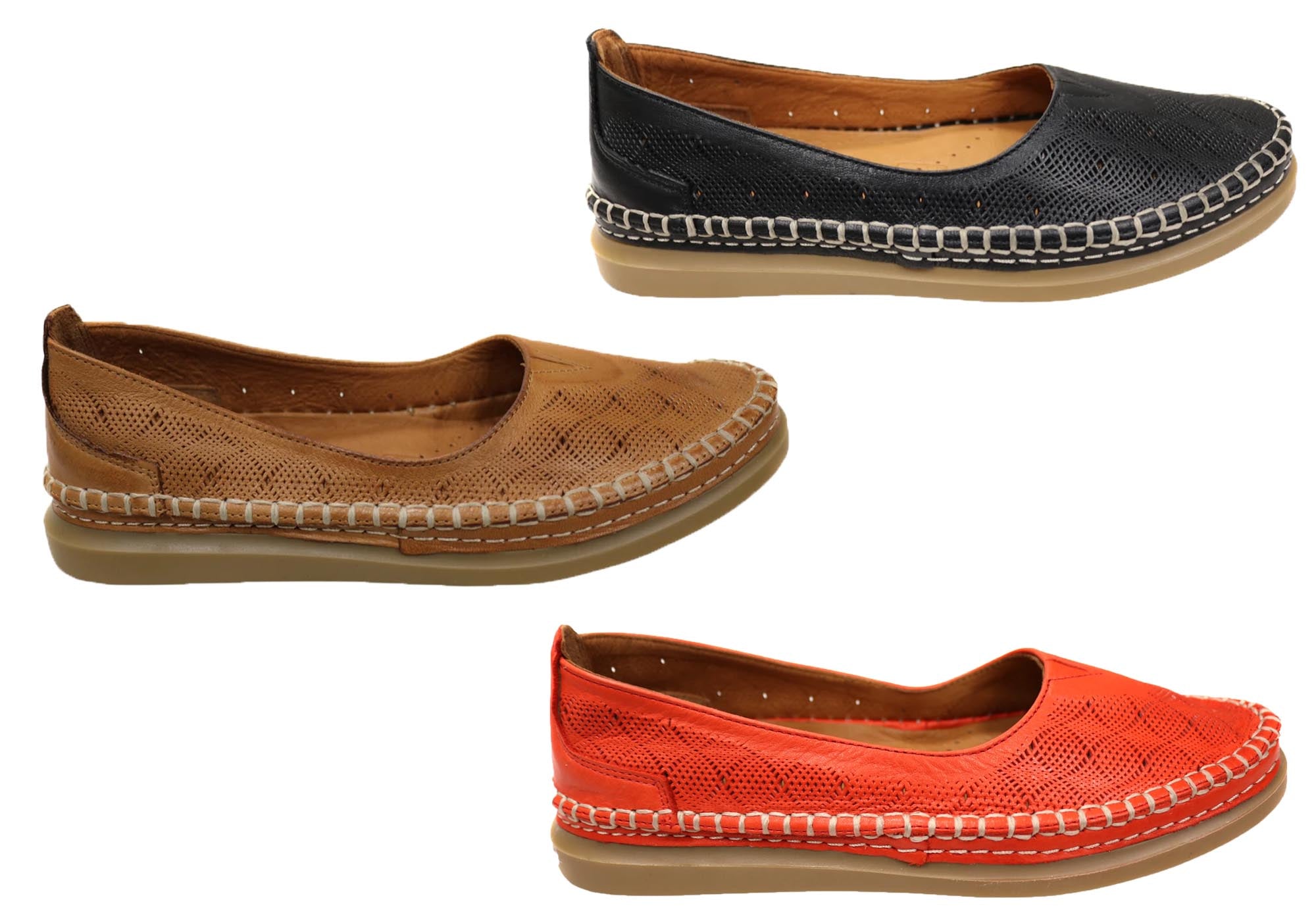 Orizonte Talli Women's Comfortable Soft Leather Shoes - European Style for Walking, Work & Casual Wear