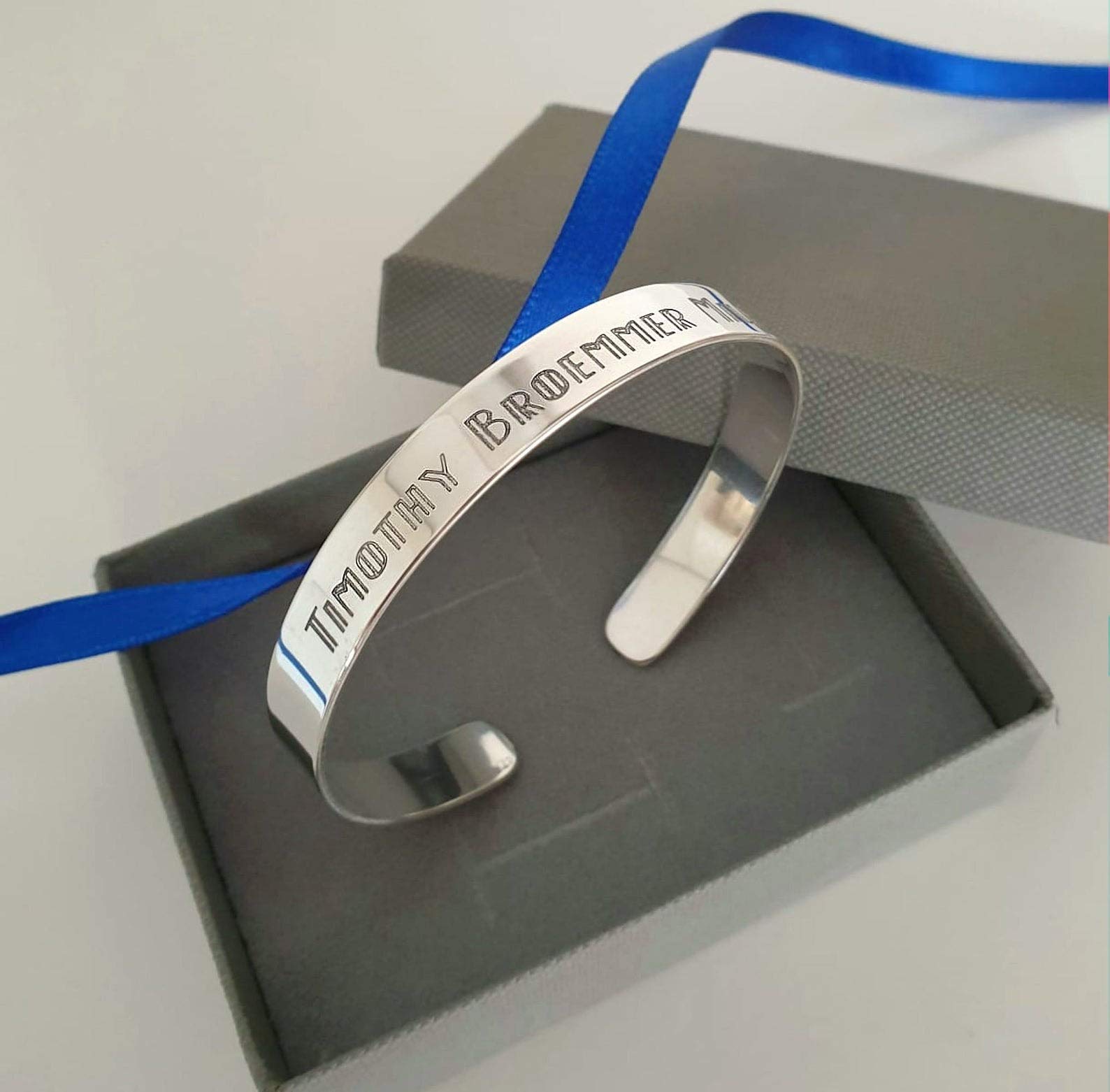 Custom Mens Name Cuff Bracelet - 925 Sterling Silver Adjustable Birthday Gift for Him, Perfect for Anniversaries, Weddings & Special Occasions