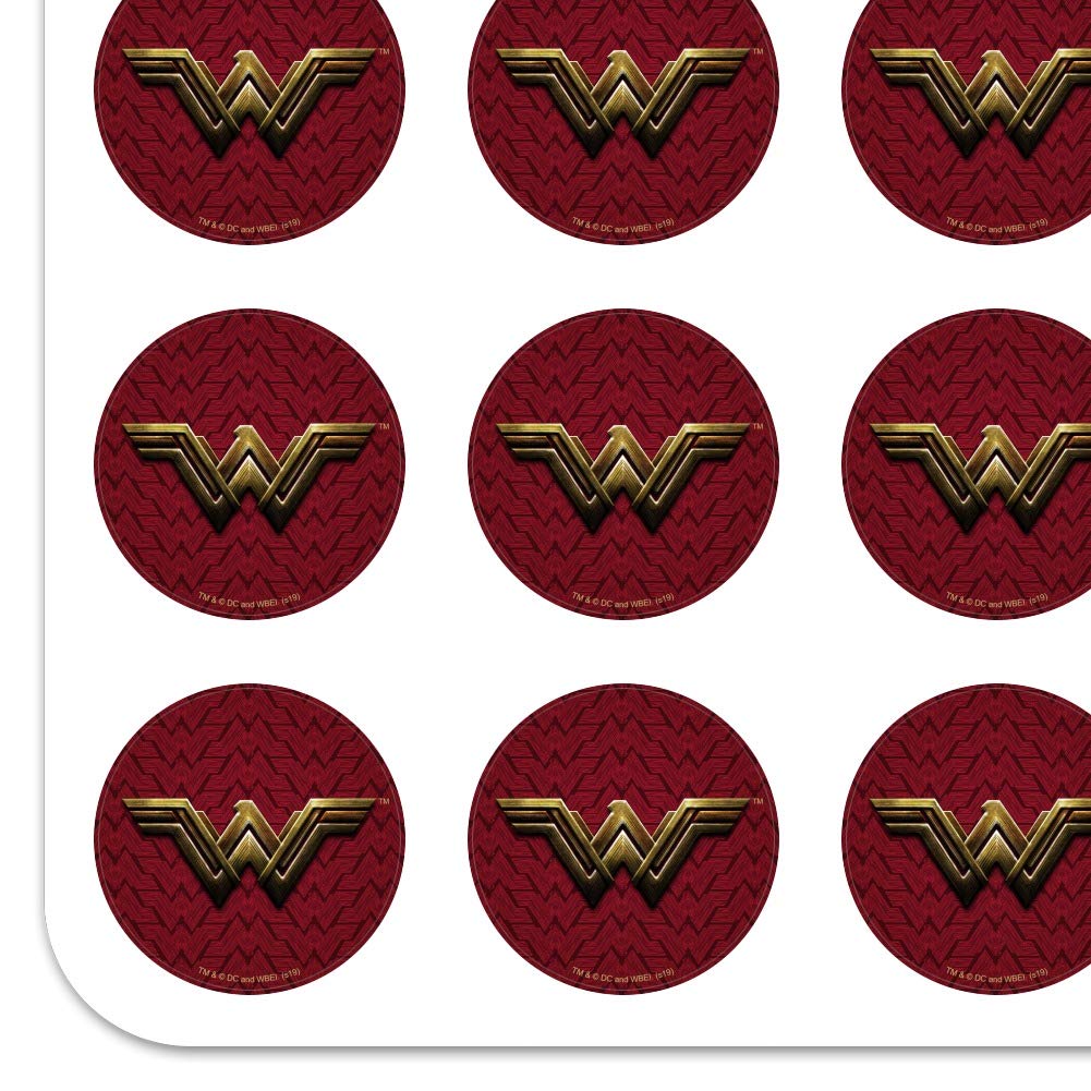 Justice League Wonder Woman Logo Planner Stickers - Scrapbooking, Bullet Journal, DIY Craft Supplies for Fans & Collectors - Perfect for Calendars, Notebooks, Gift Wrapping & Party Decorations