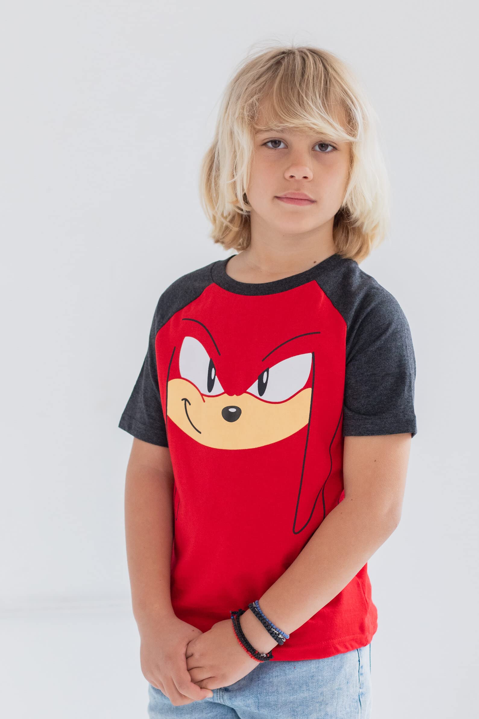 SEGA Sonic The Hedgehog T-Shirts 3-Pack - Tails, Knuckles & Shadow Graphic Tees for Toddler to Big Kid - Perfect for Playdates, Birthday Gifts & Casual Wear