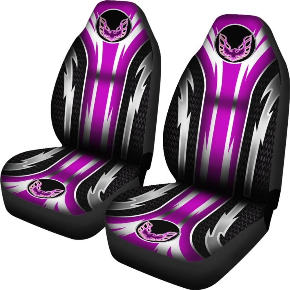 Pink Pontiac Firebird Front Seat Covers - Custom Fit 2-Piece Set for 144627 Model | Perfect for Car Interior Upgrade & Protection