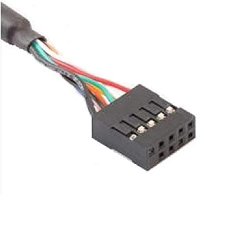 9 Pin to Dual USB 2.0 A Female Header Motherboard Adapter Cable - Connect Internal USB Ports to Motherboard for PC Builds & Upgrades