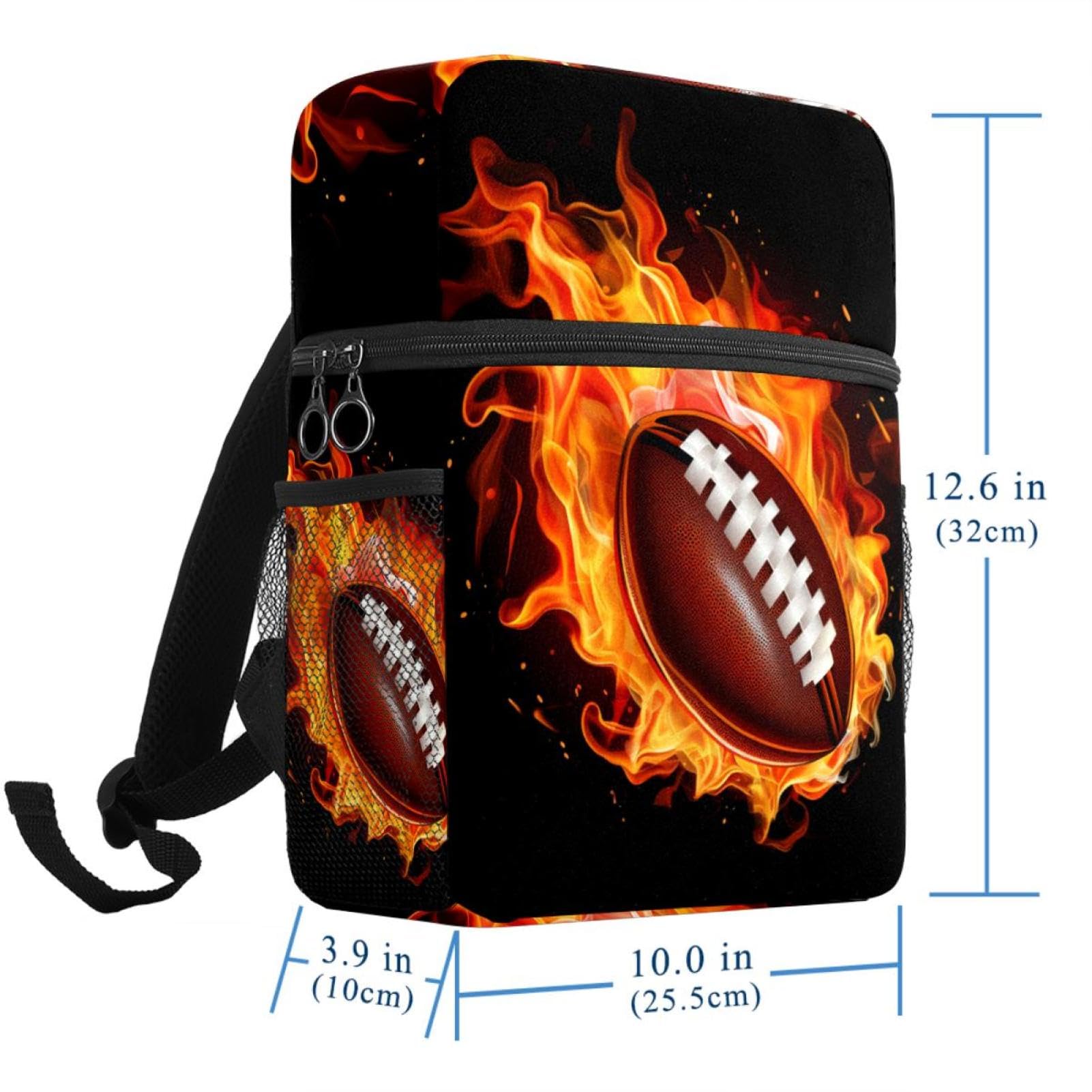 Best Travel Backpack for Women & Men - Durable & Stylish American Football Design - Perfect for Hiking, Gym, Work & School